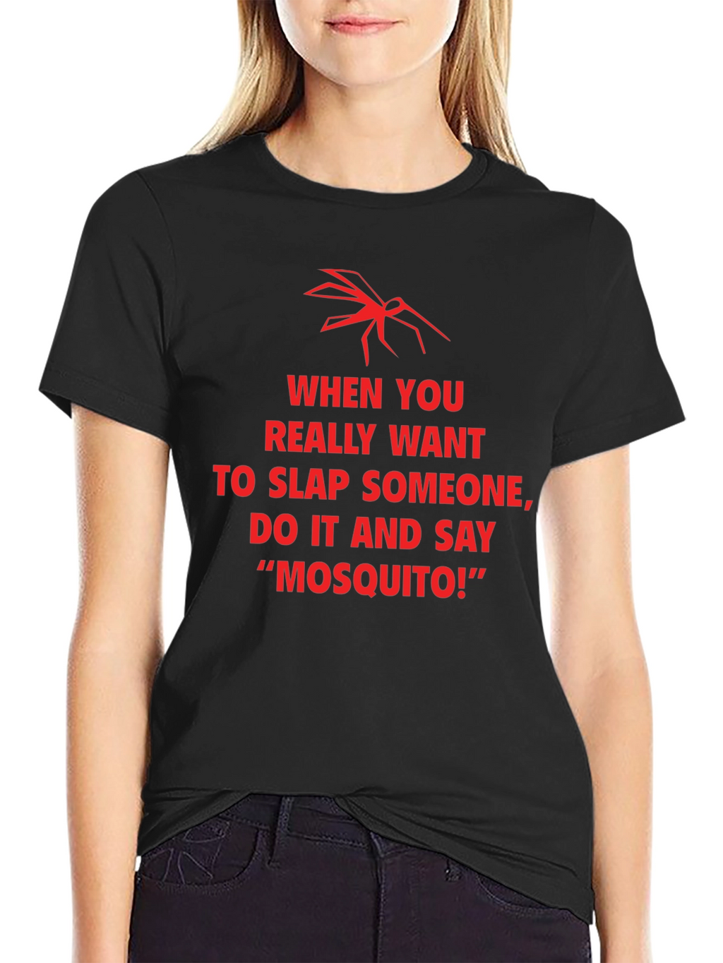 Funny Mosquito Slap Graphic T-Shirt