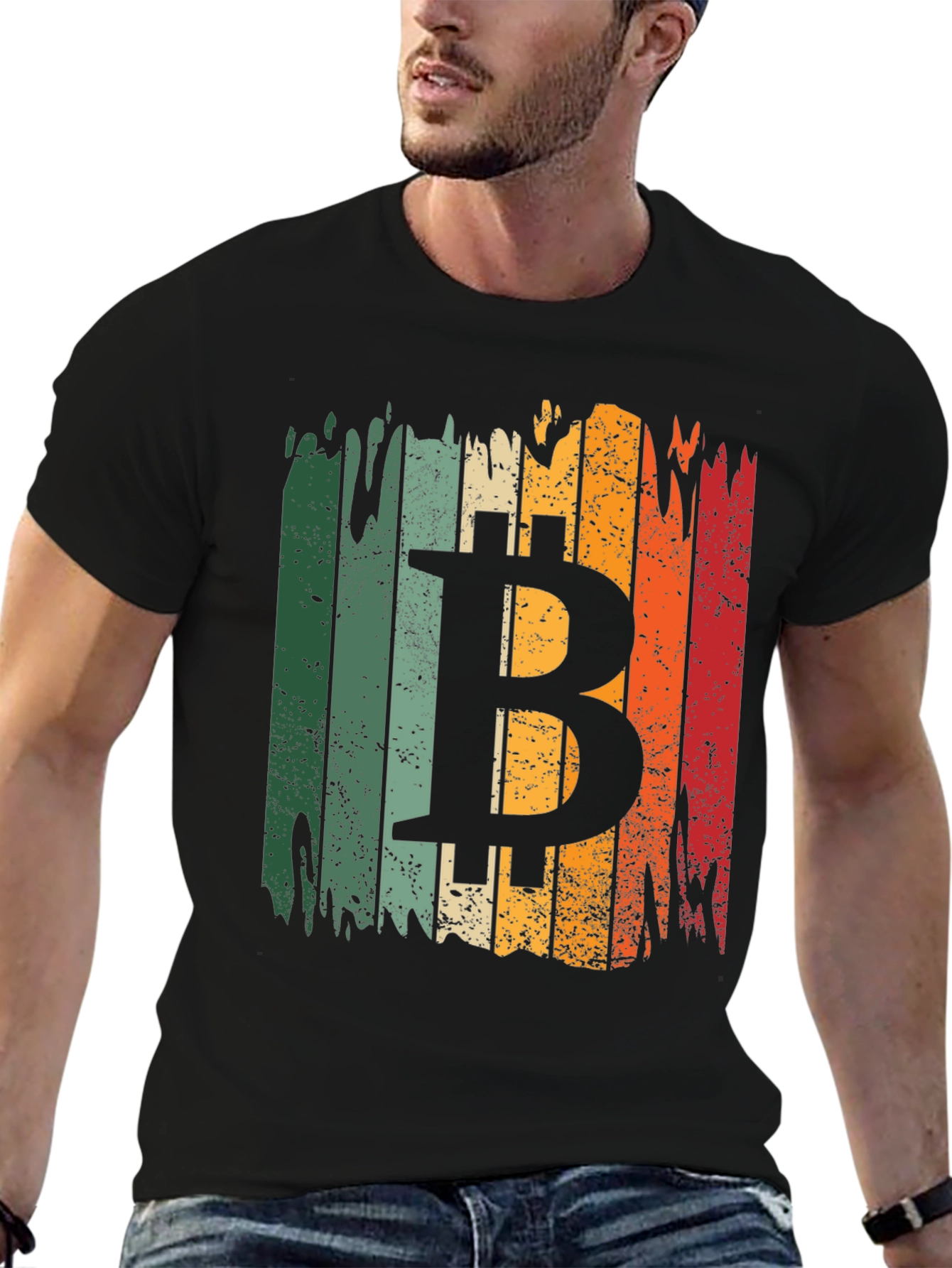 Bitcoin Retro Style T-Shirt - Black