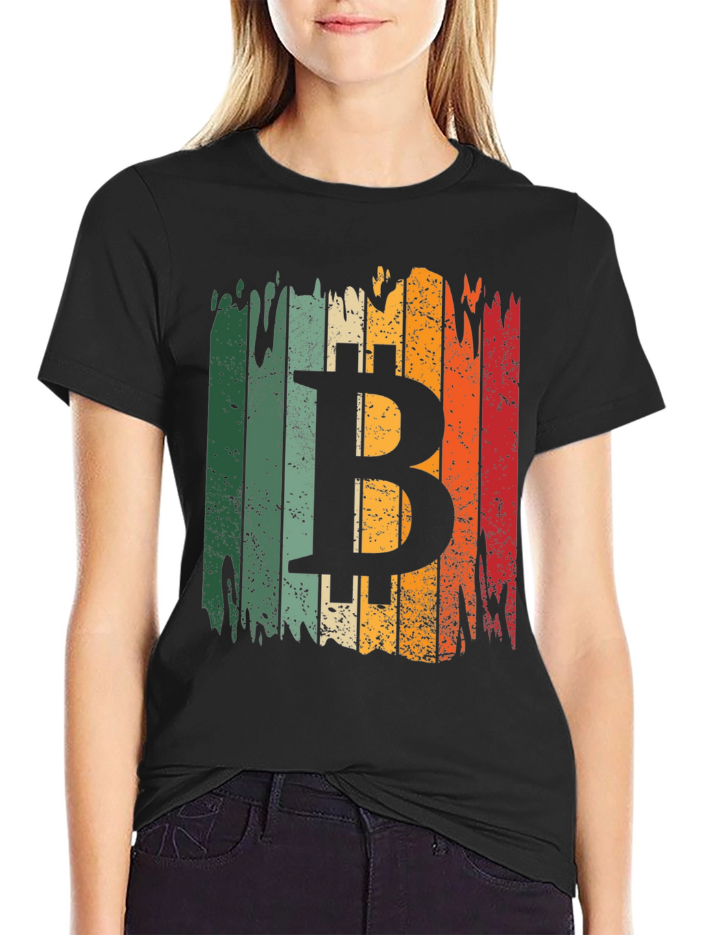 Bitcoin Retro Style T-Shirt - Black