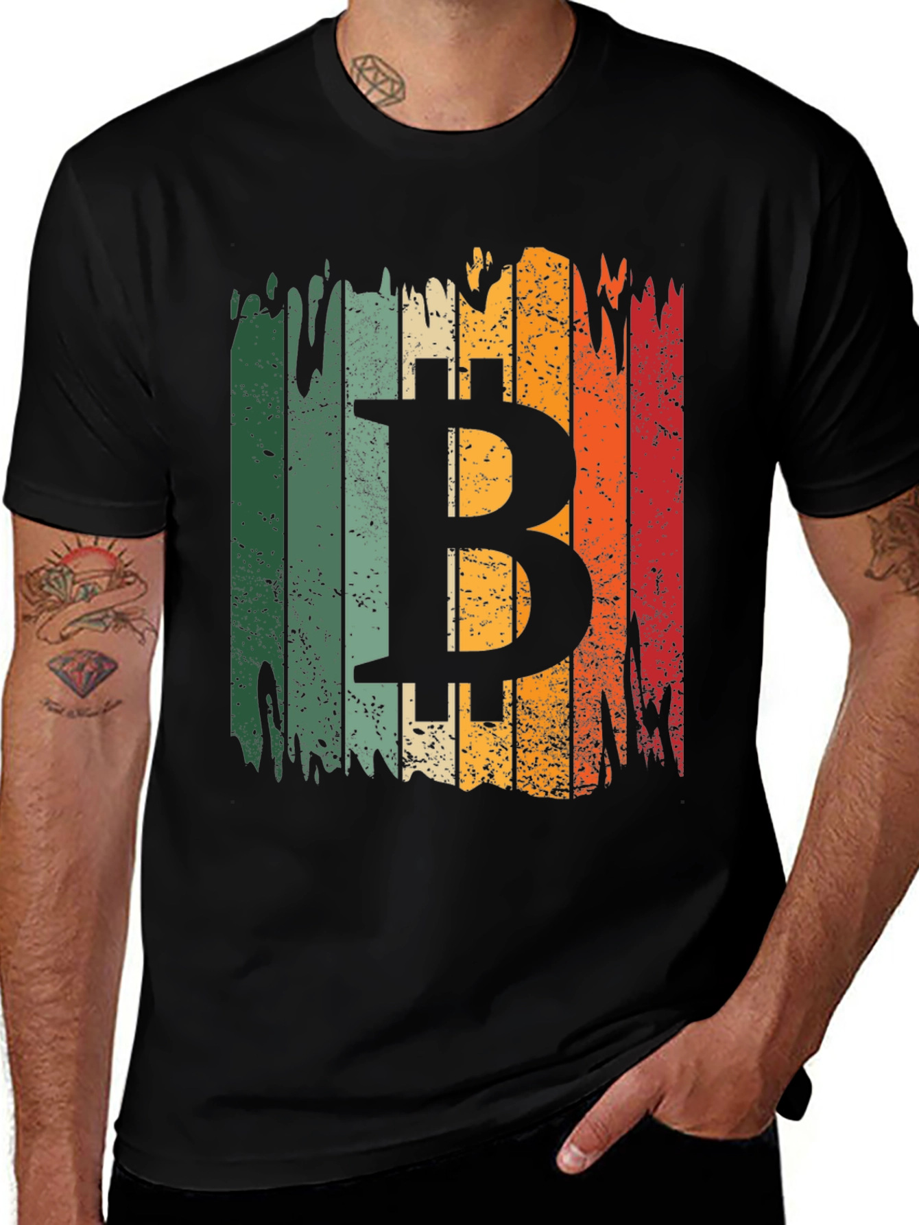 Bitcoin Retro Style T-Shirt - Black