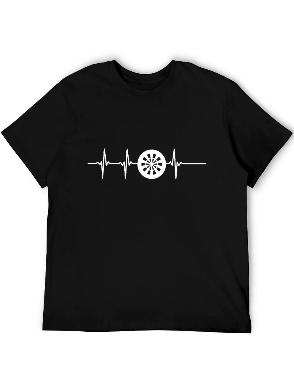 Darts Heartbeat T-Shirt - Black Graphic Tee