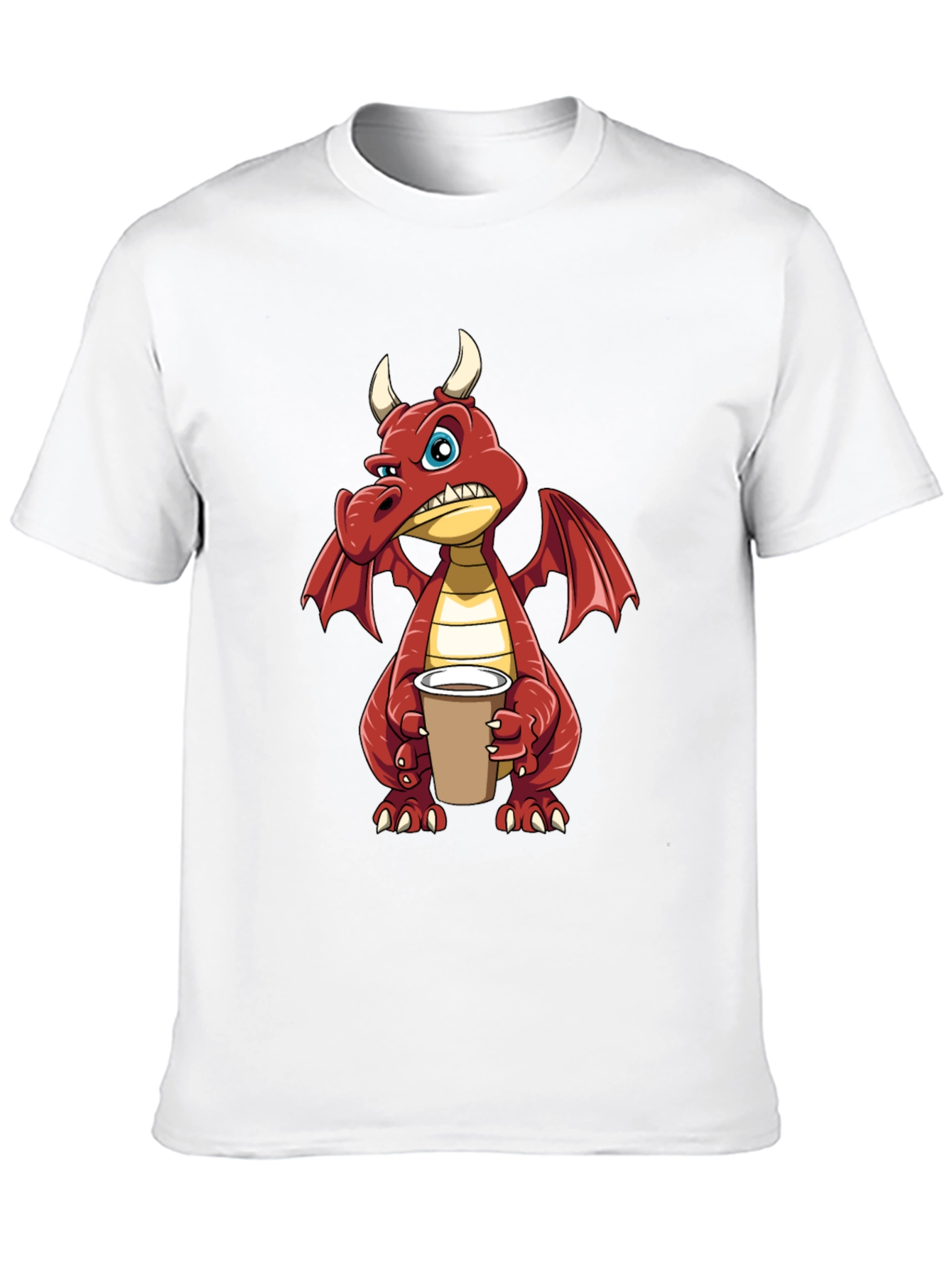 Grumpy Dragon Coffee T-Shirt - Soft Cotton Tee
