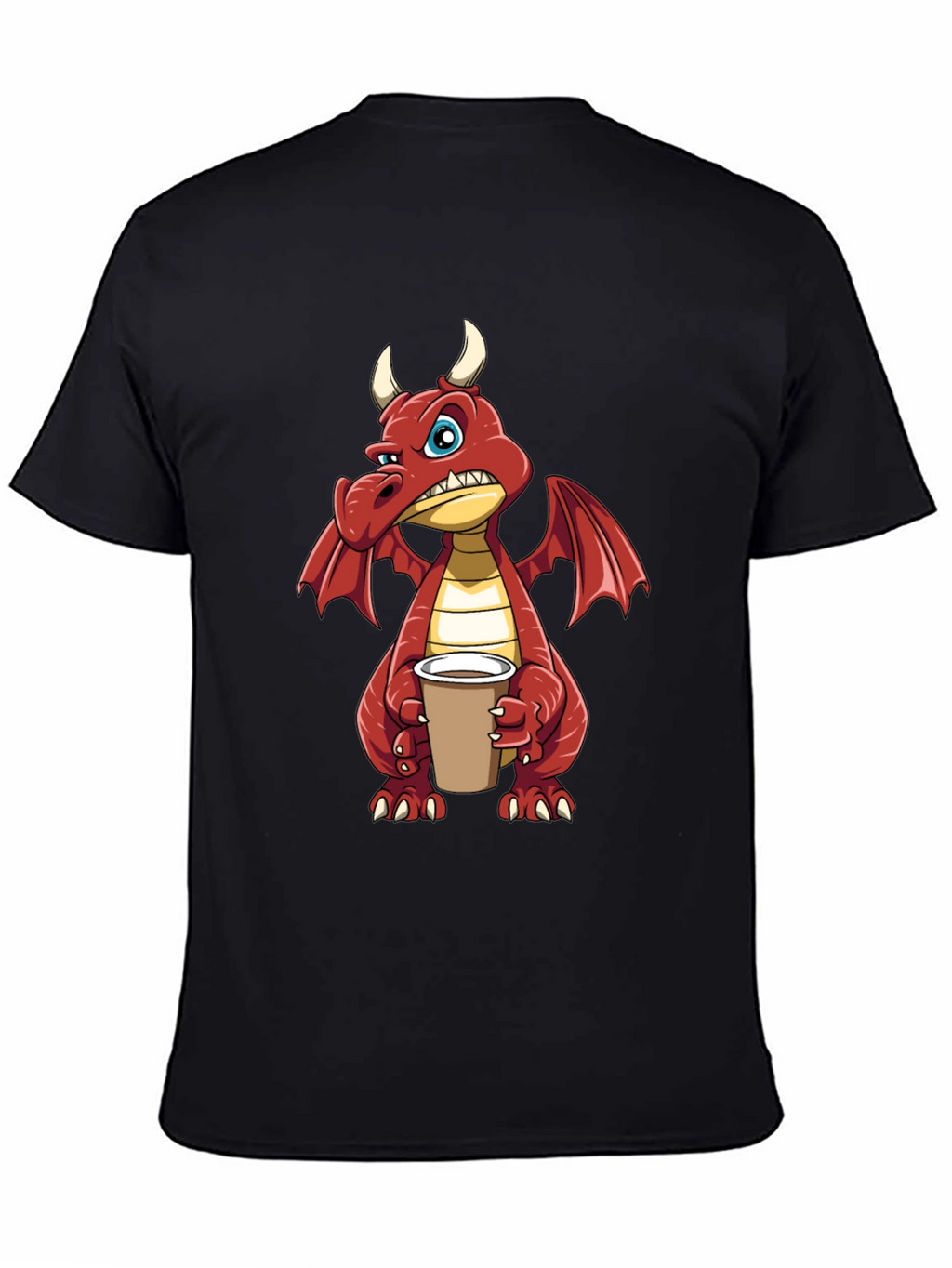 Grumpy Dragon Coffee T-Shirt - Soft Cotton Tee