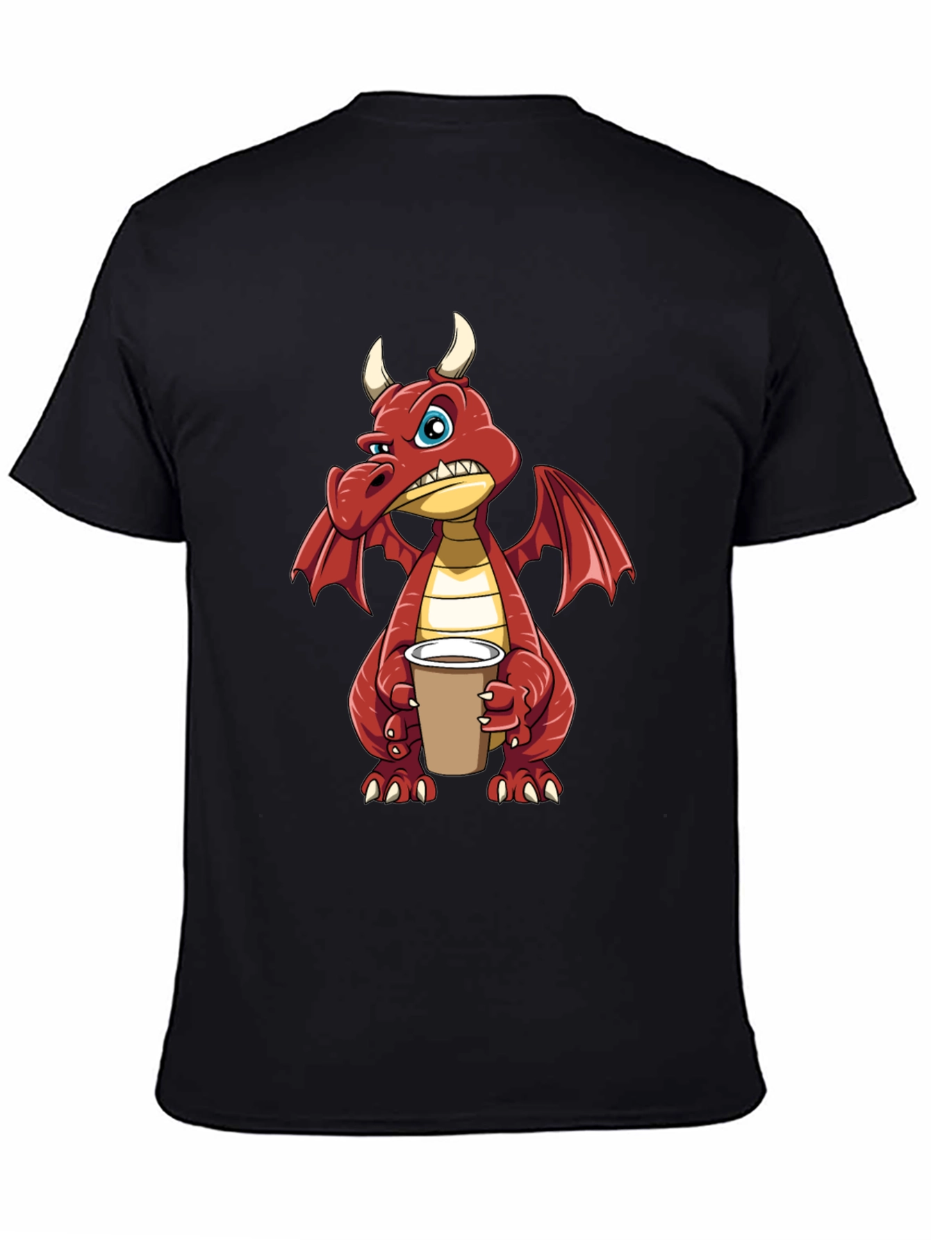 Grumpy Dragon Coffee T-Shirt - Soft Cotton Tee