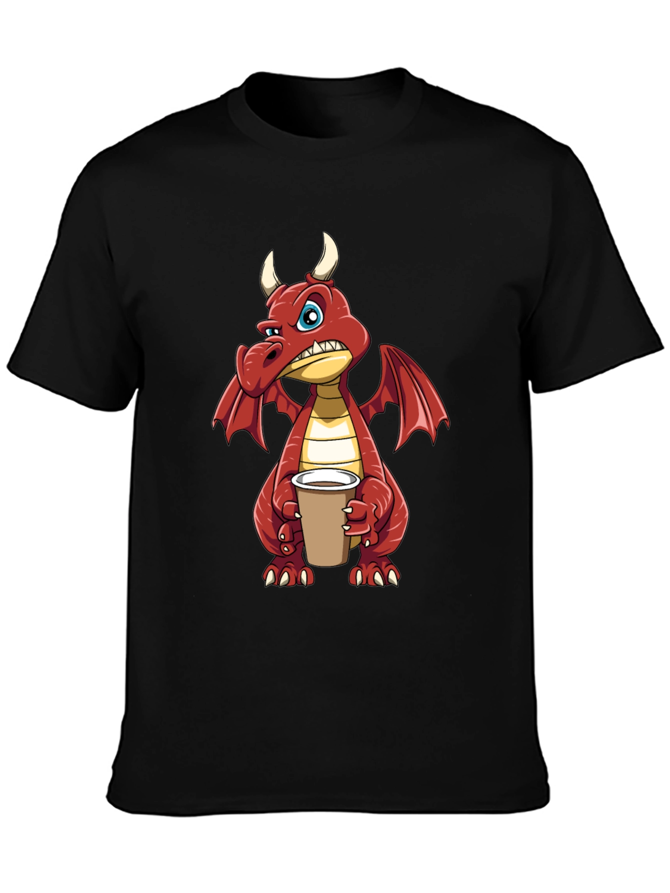 Grumpy Dragon Coffee T-Shirt - Soft Cotton Tee
