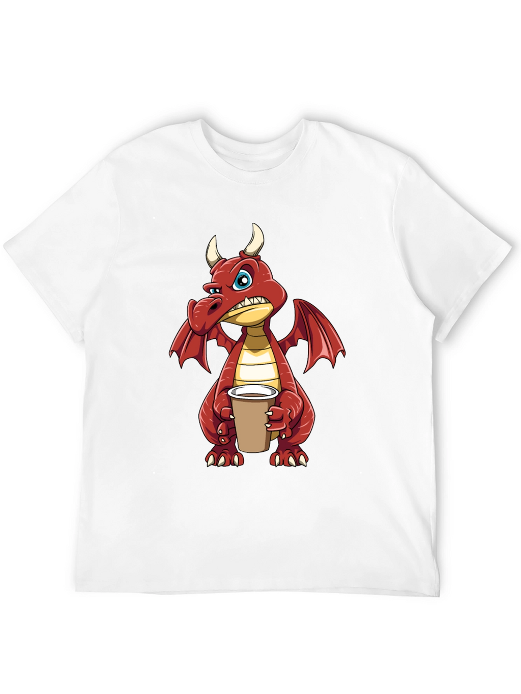 Grumpy Dragon Coffee T-Shirt - Soft Cotton Tee