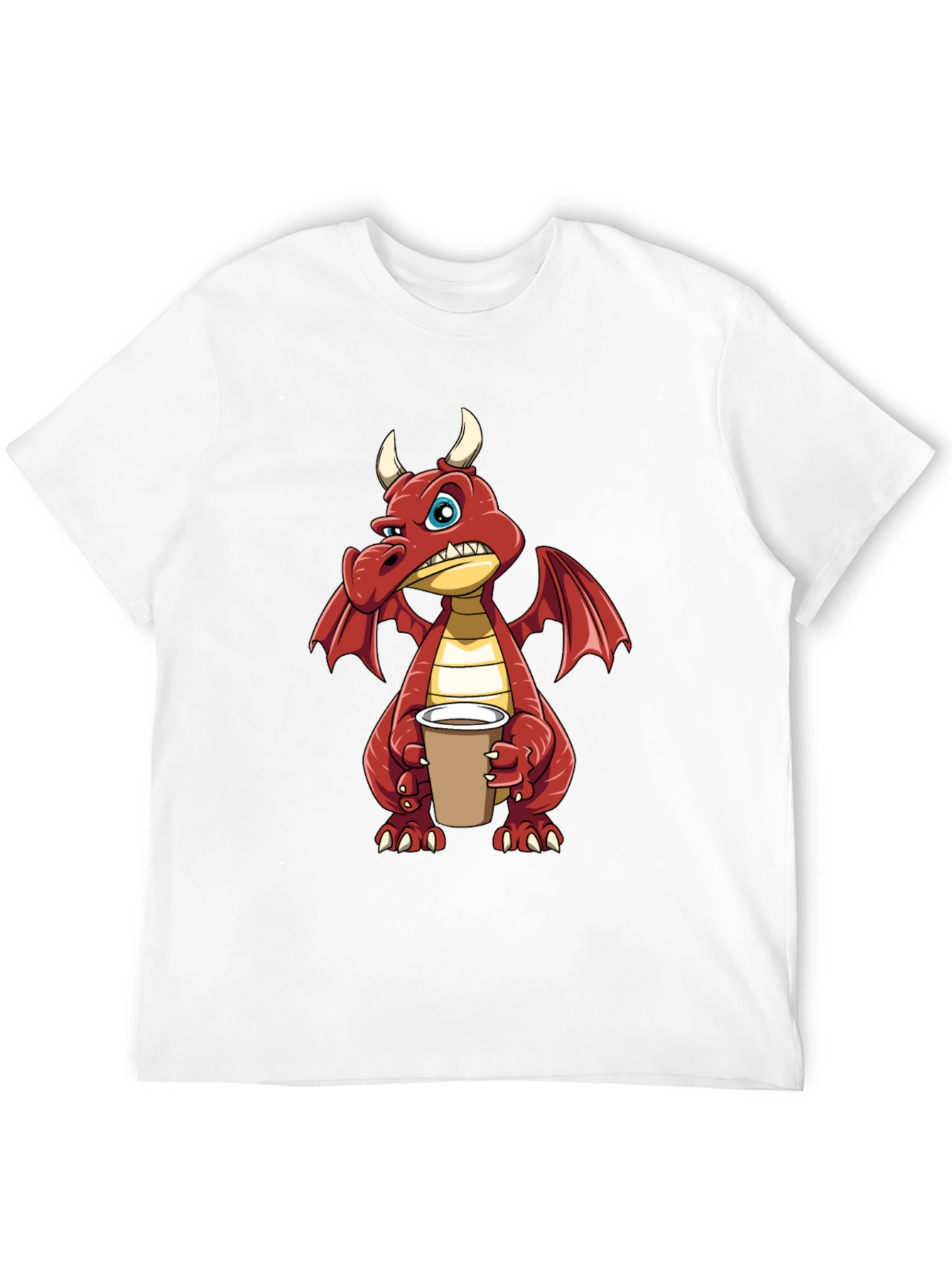 Grumpy Dragon Coffee T-Shirt - Soft Cotton Tee