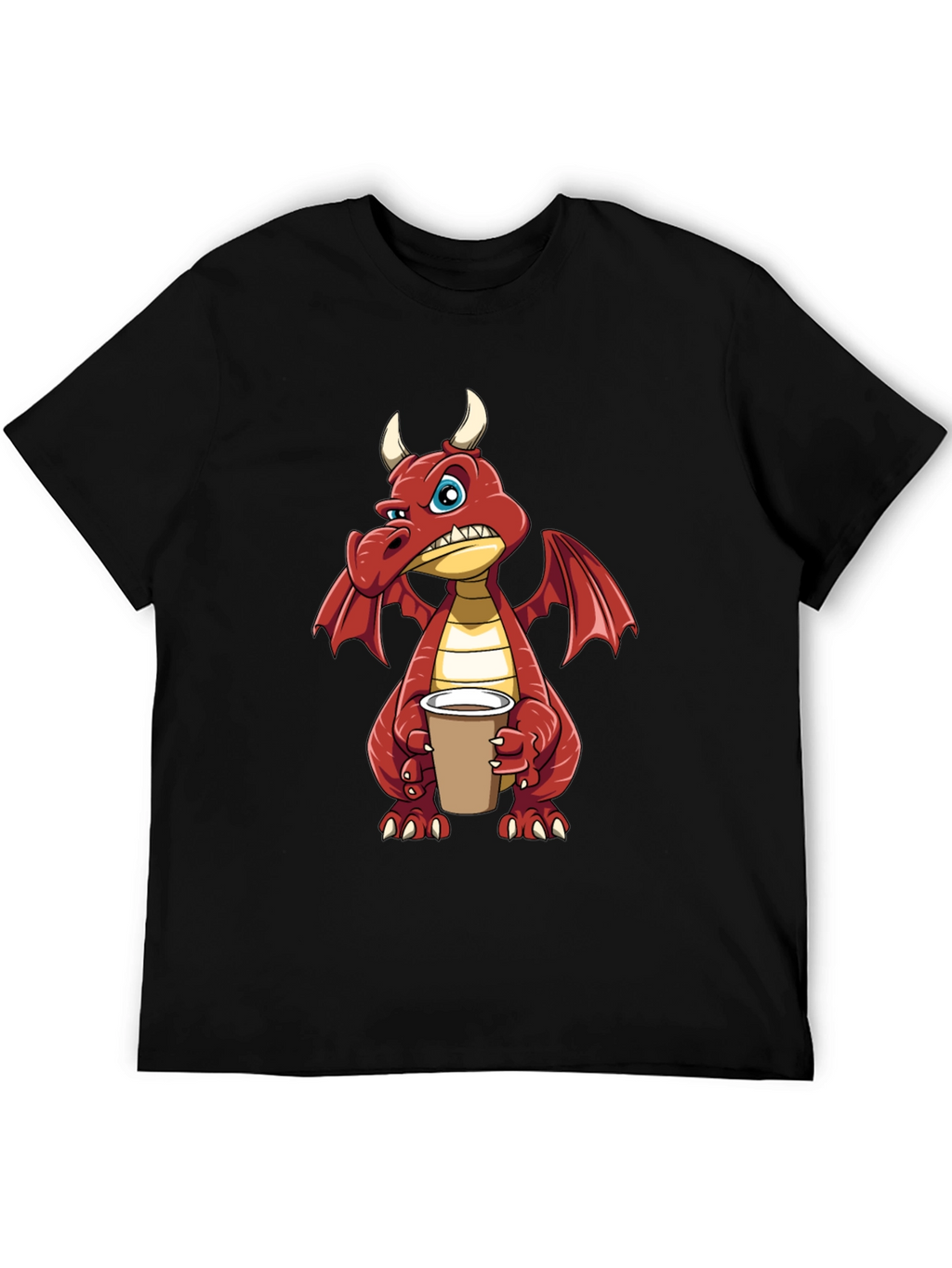 Grumpy Dragon Coffee T-Shirt - Soft Cotton Tee