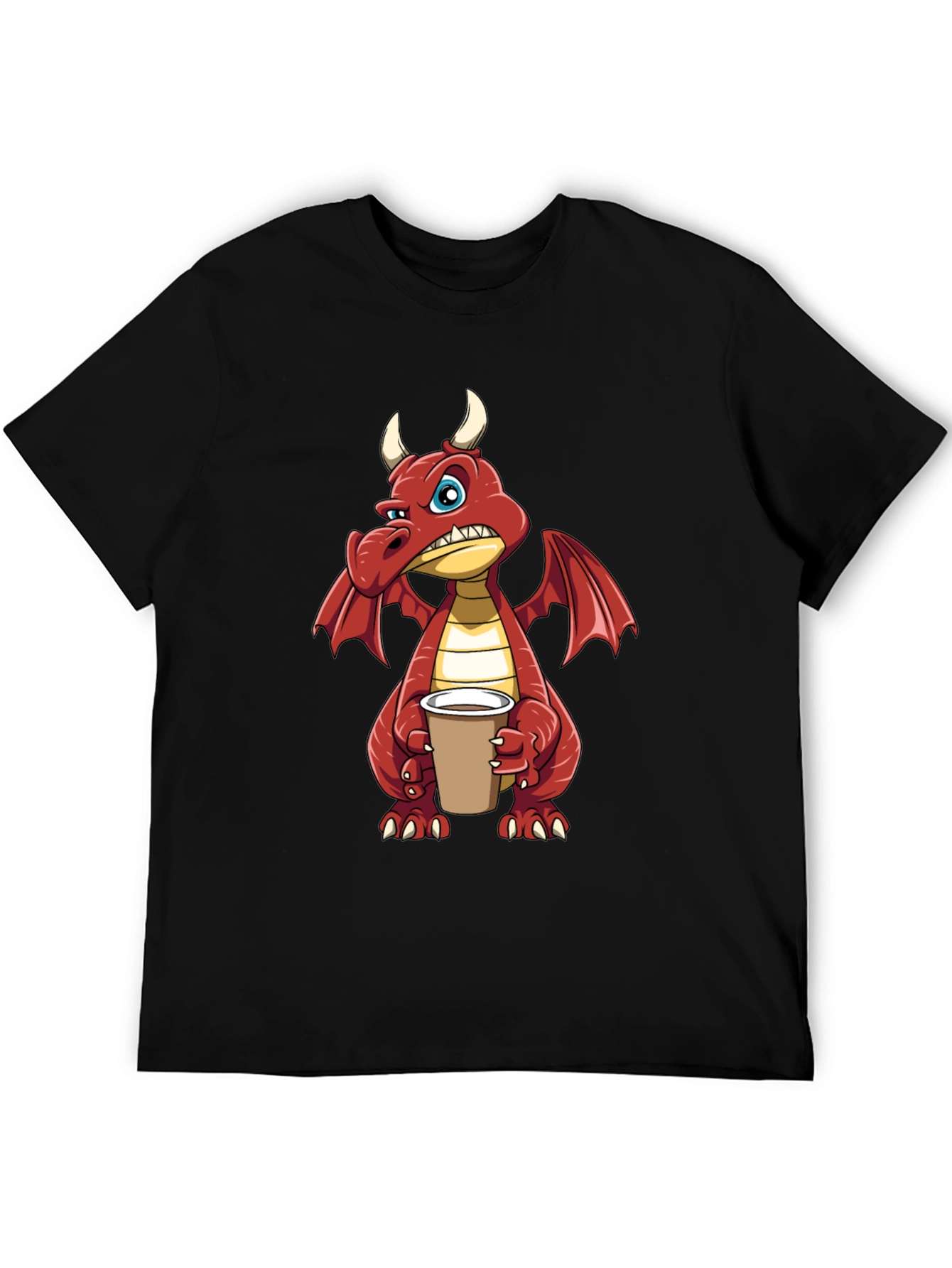 Grumpy Dragon Coffee T-Shirt - Soft Cotton Tee