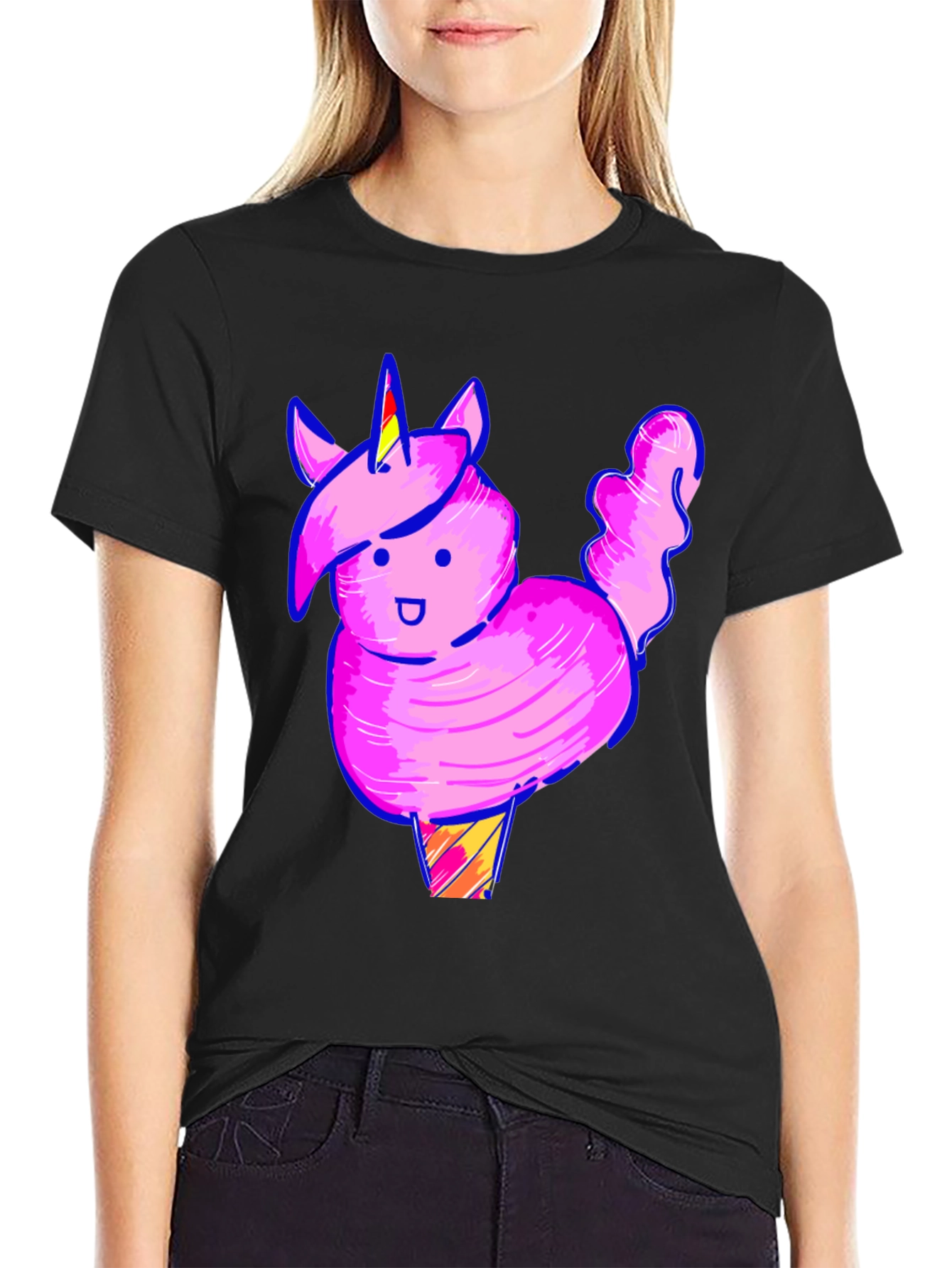 Cotton Candy Unicorn T-Shirt - Novelty Graphic Tee