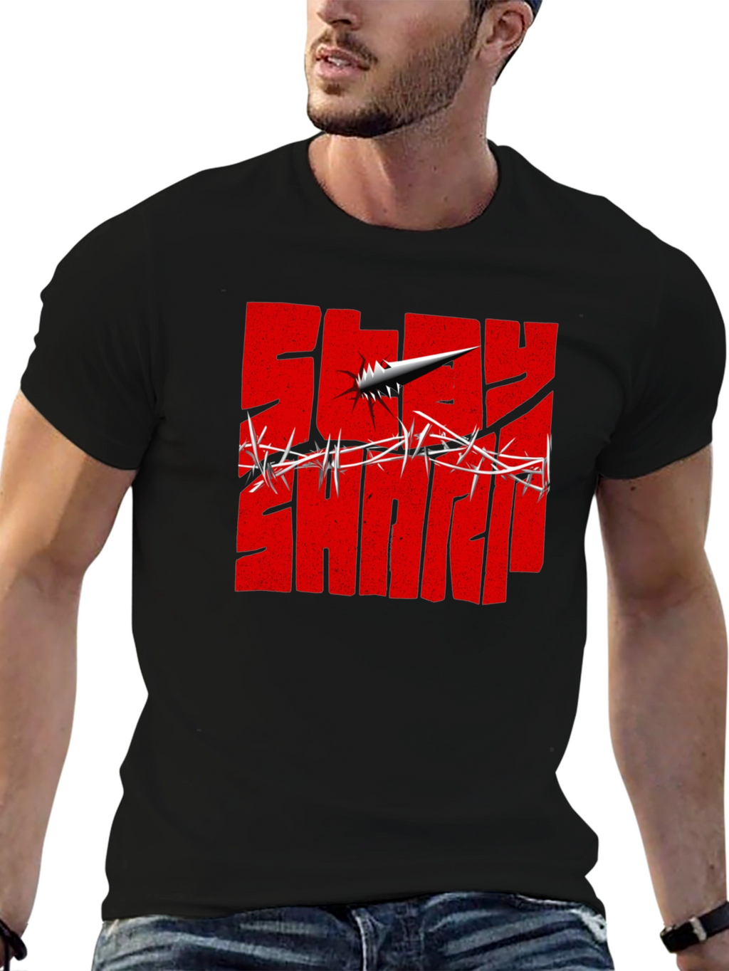 Stay Sharp Graphic Tee - Edgy Style