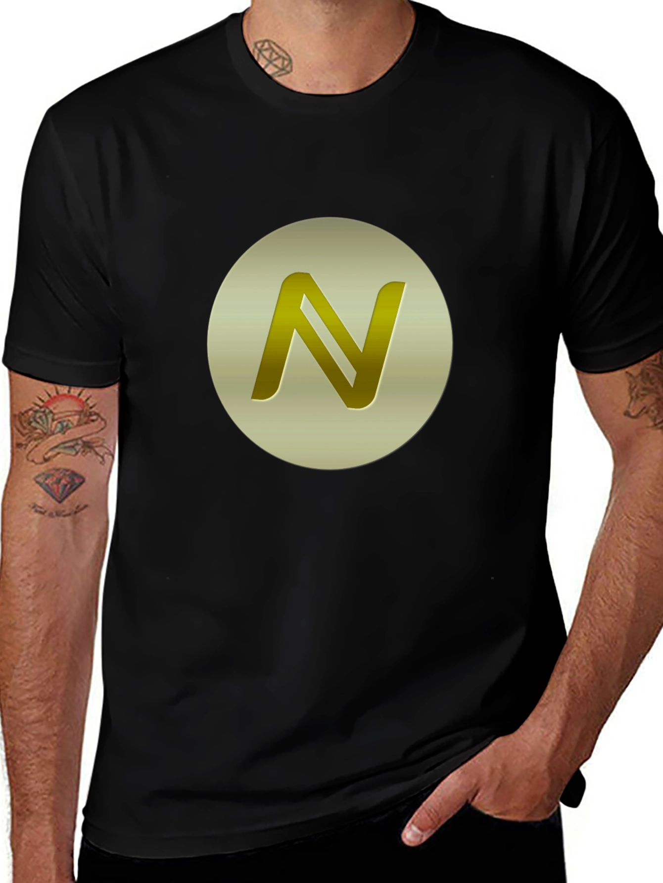 Gold N Logo Black T-Shirt