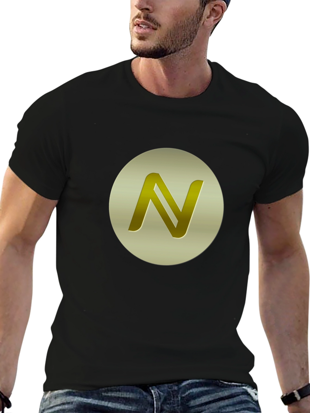 Gold N Logo Black T-Shirt