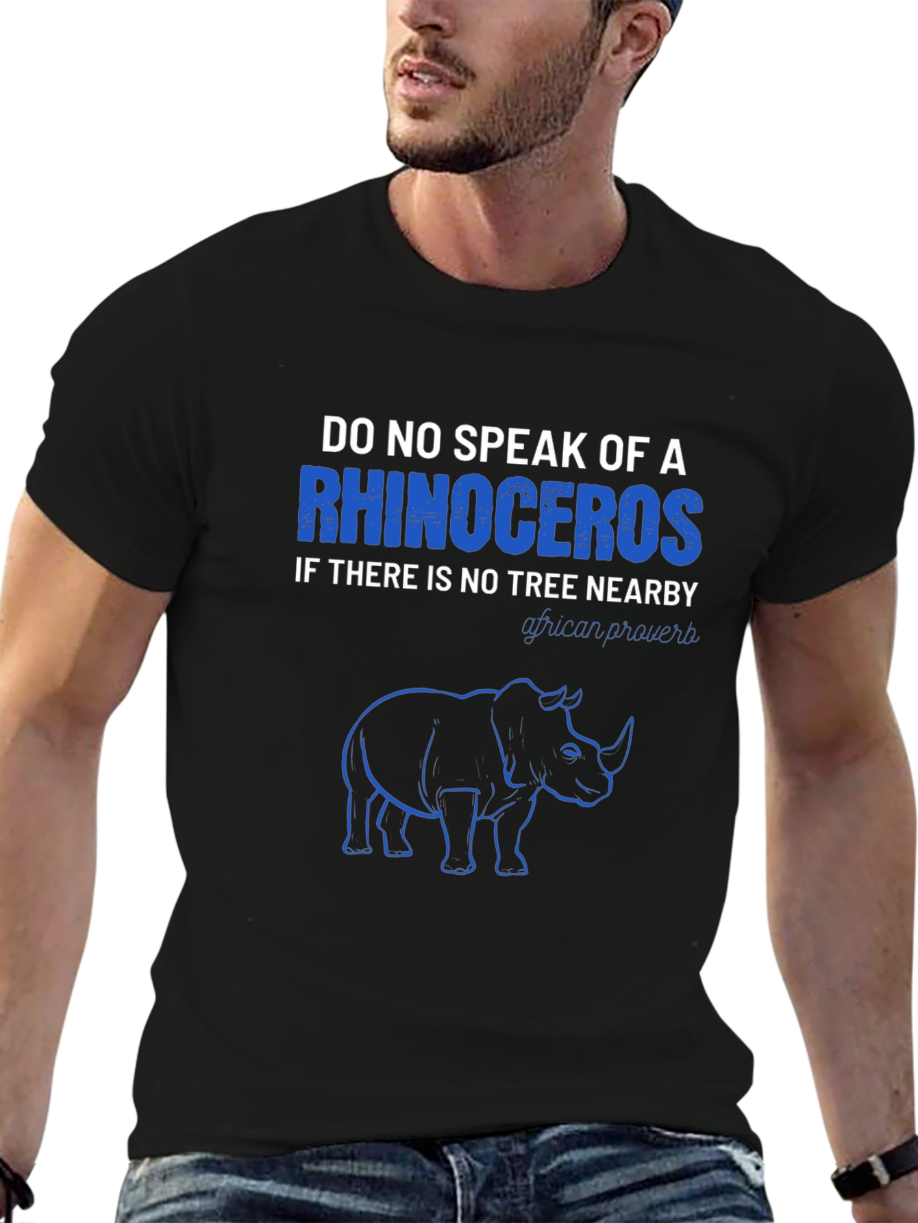 Rhinoceros Graphic Print T-Shirt