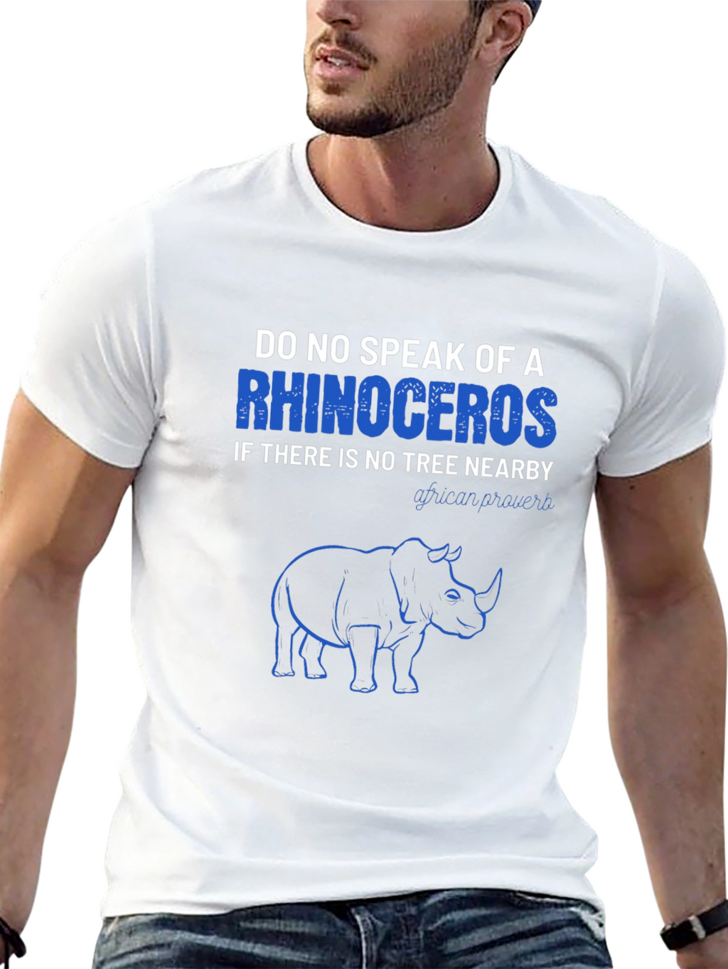 Rhinoceros Graphic Print T-Shirt
