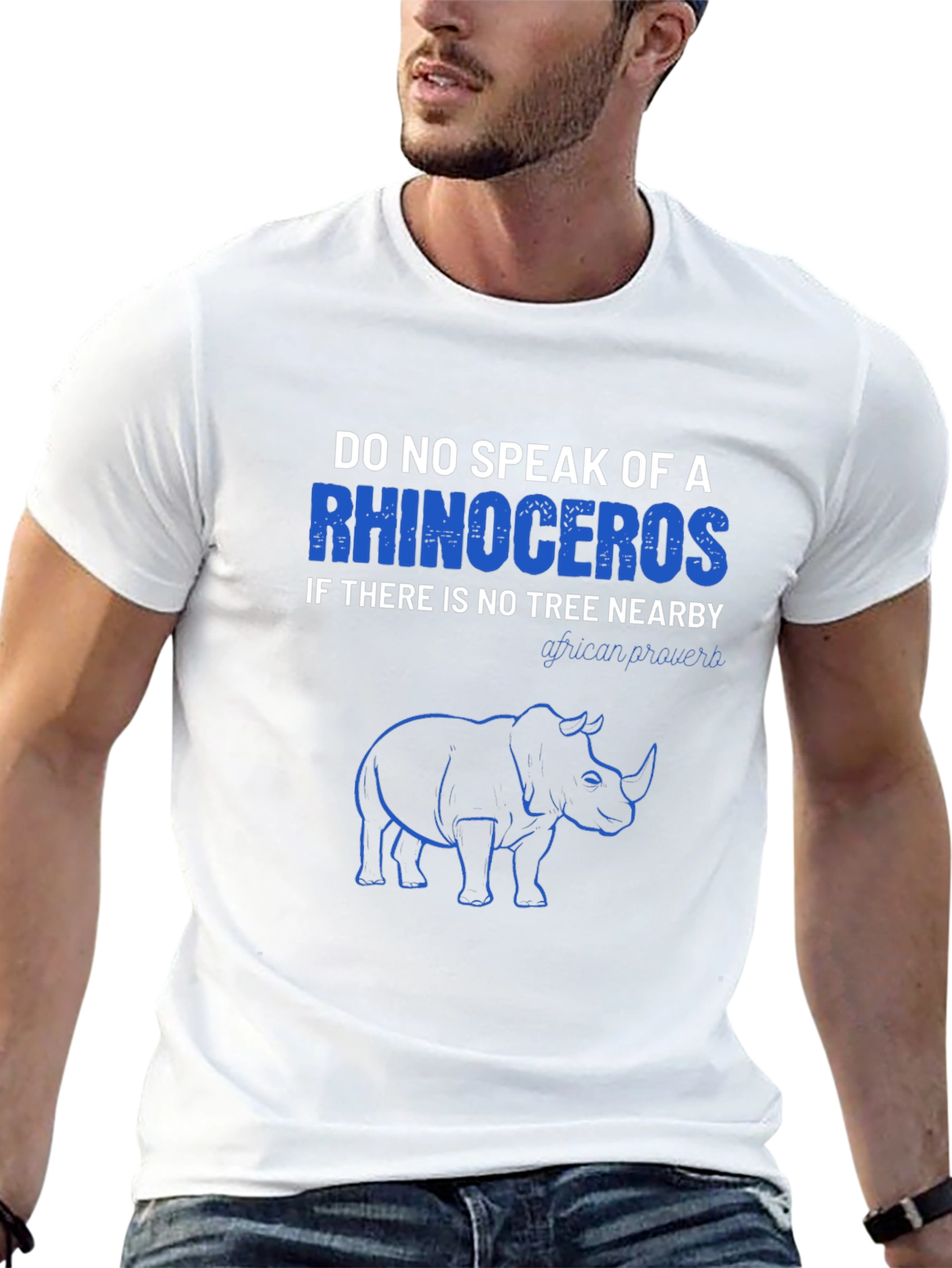 Rhinoceros Graphic Print T-Shirt