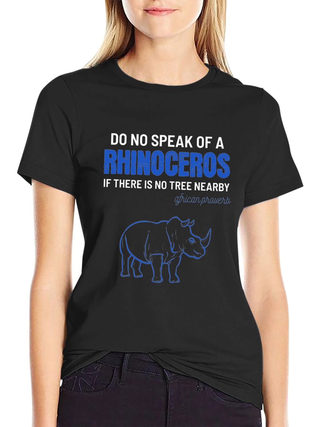 Rhinoceros Graphic Print T-Shirt
