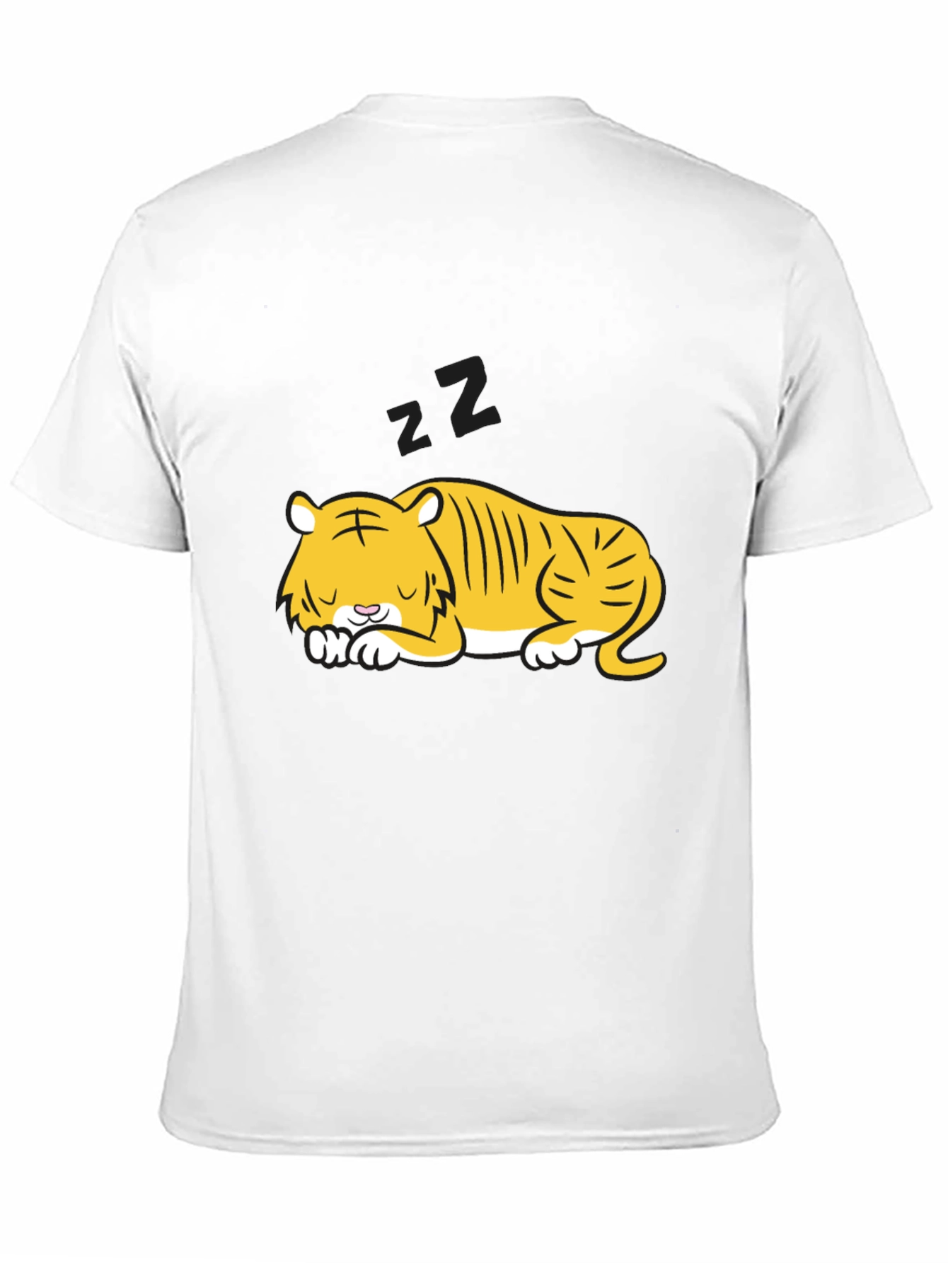 Sleeping Tiger Graphic Tee - Black Cotton Comfort