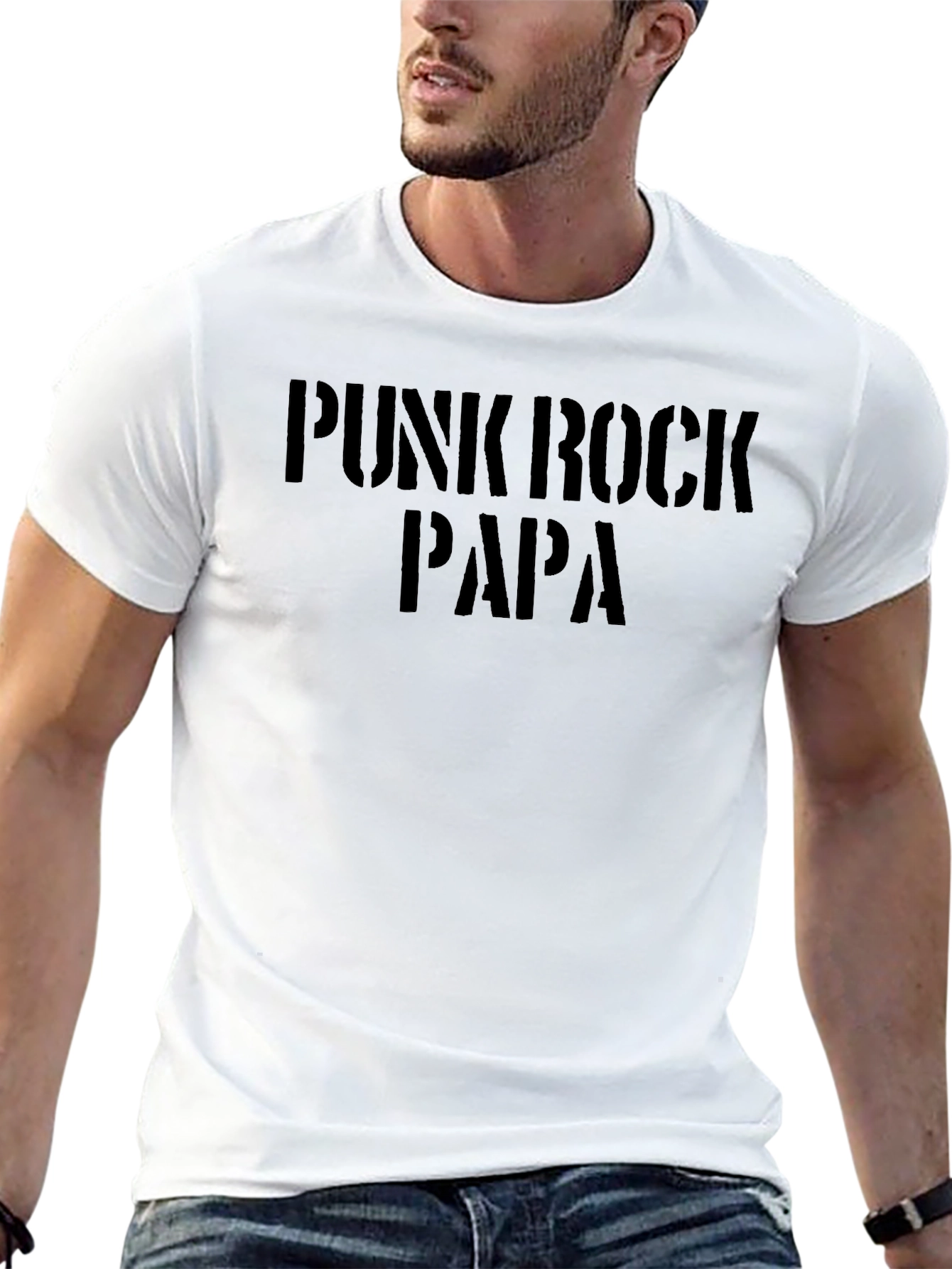 Punk Rock Papa T-Shirt - Black Graphic Tee