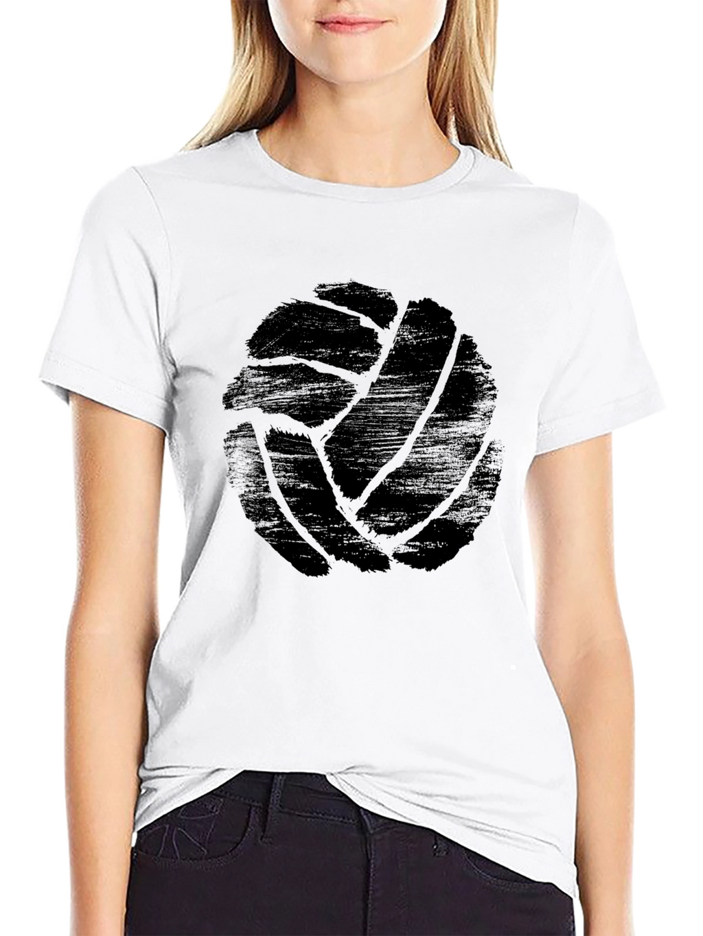 Black Volleyball Graphic T-Shirt