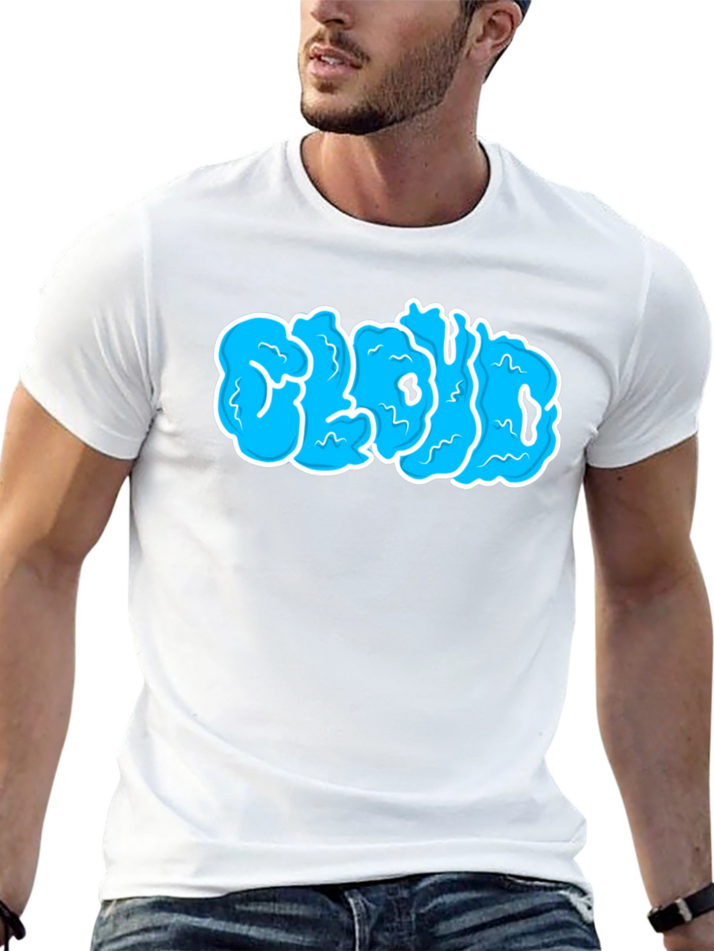 Cloud Graphic T-Shirt - Black Cotton Tee