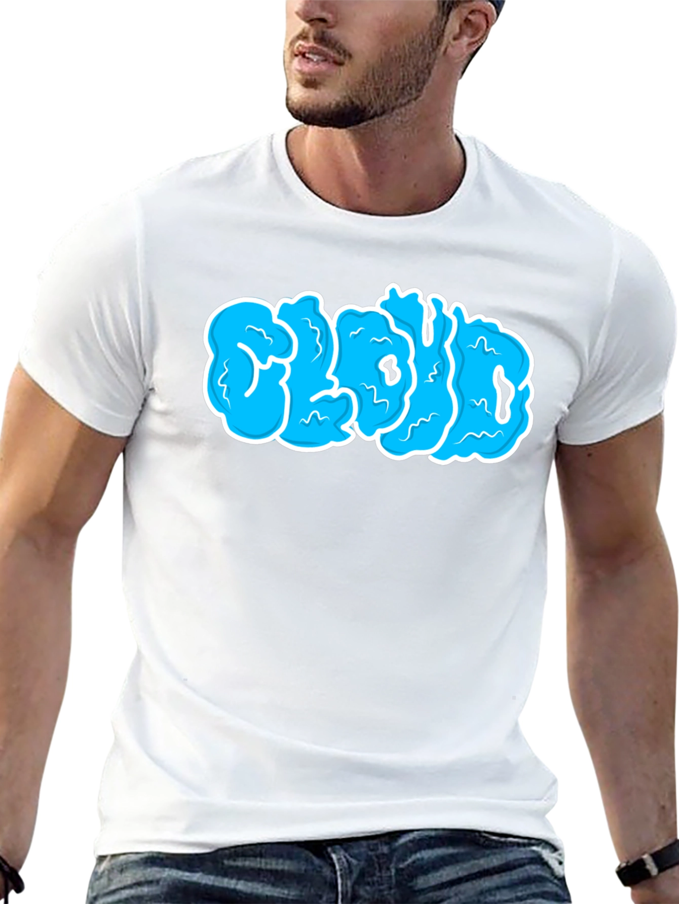 Cloud Graphic T-Shirt - Black Cotton Tee
