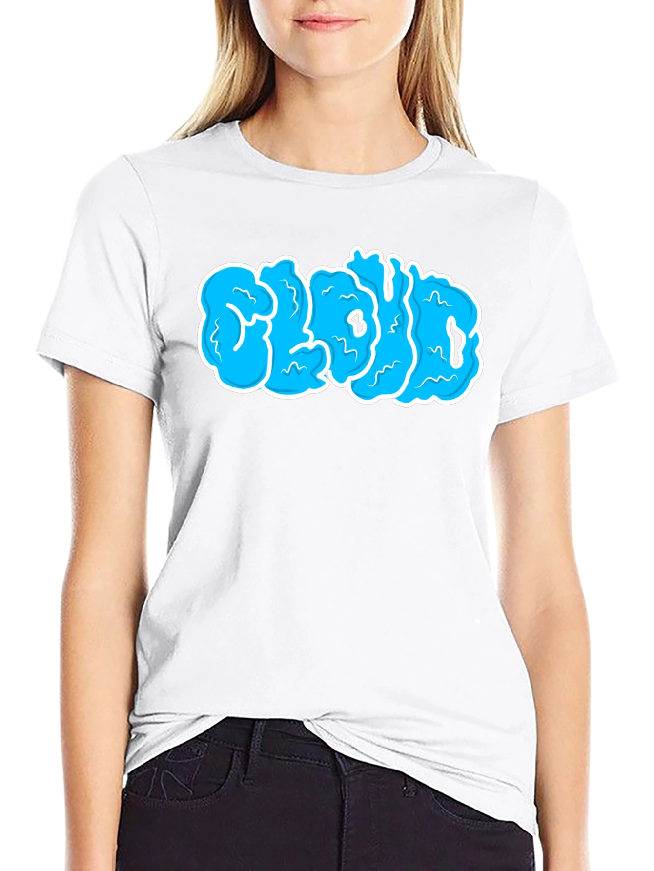 Cloud Graphic T-Shirt - Black Cotton Tee
