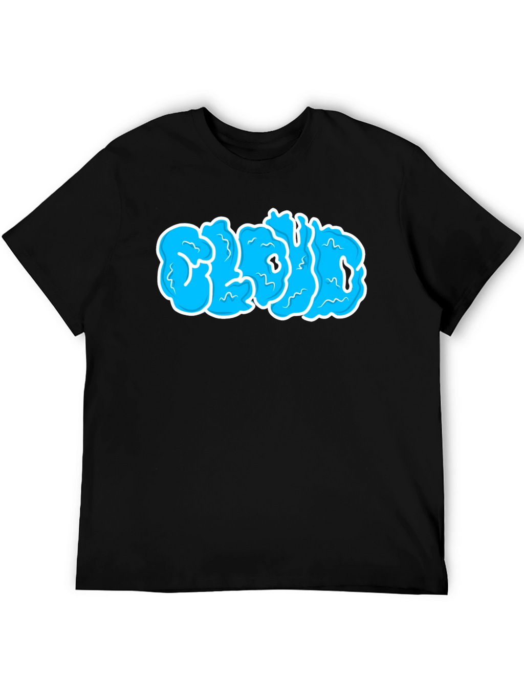 Cloud Graphic T-Shirt - Black Cotton Tee