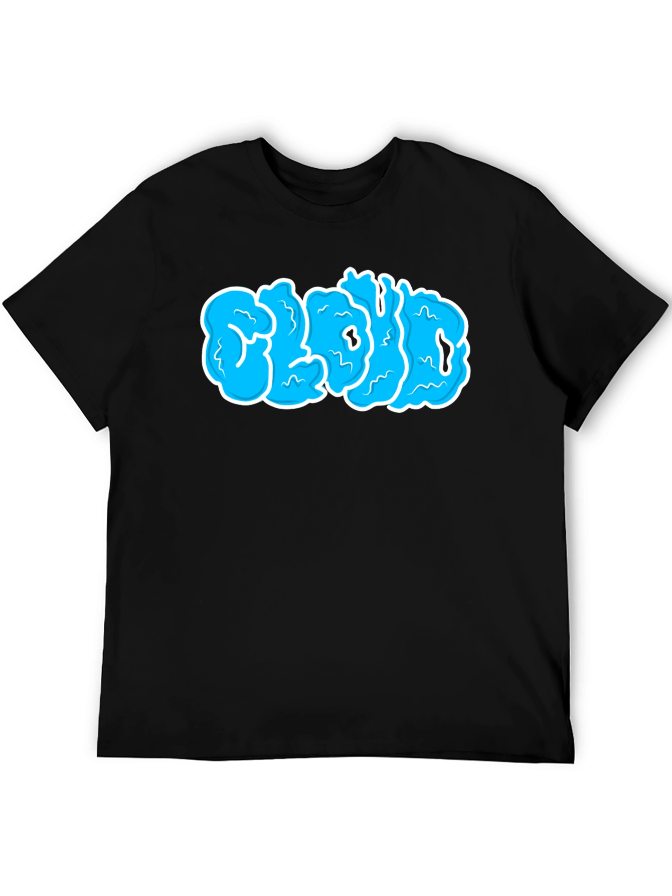 Cloud Graphic T-Shirt - Black Cotton Tee