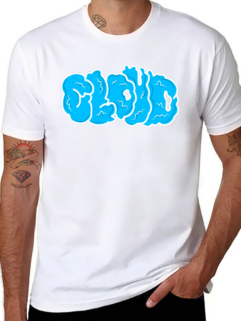 Cloud Graphic T-Shirt - Black Cotton Tee