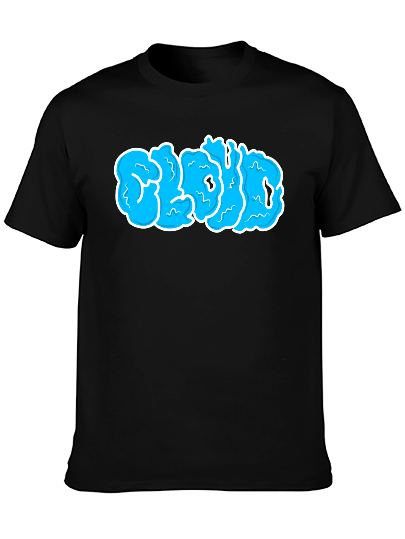 Cloud Graphic T-Shirt - Black Cotton Tee