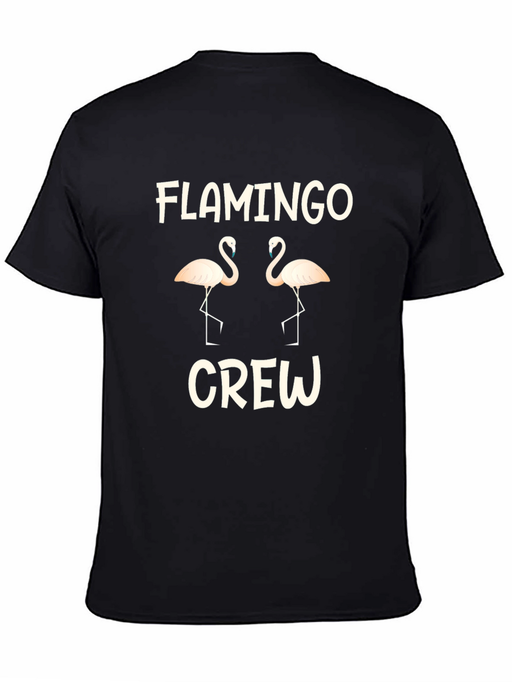 Flamingo Crew Black Graphic T-Shirt