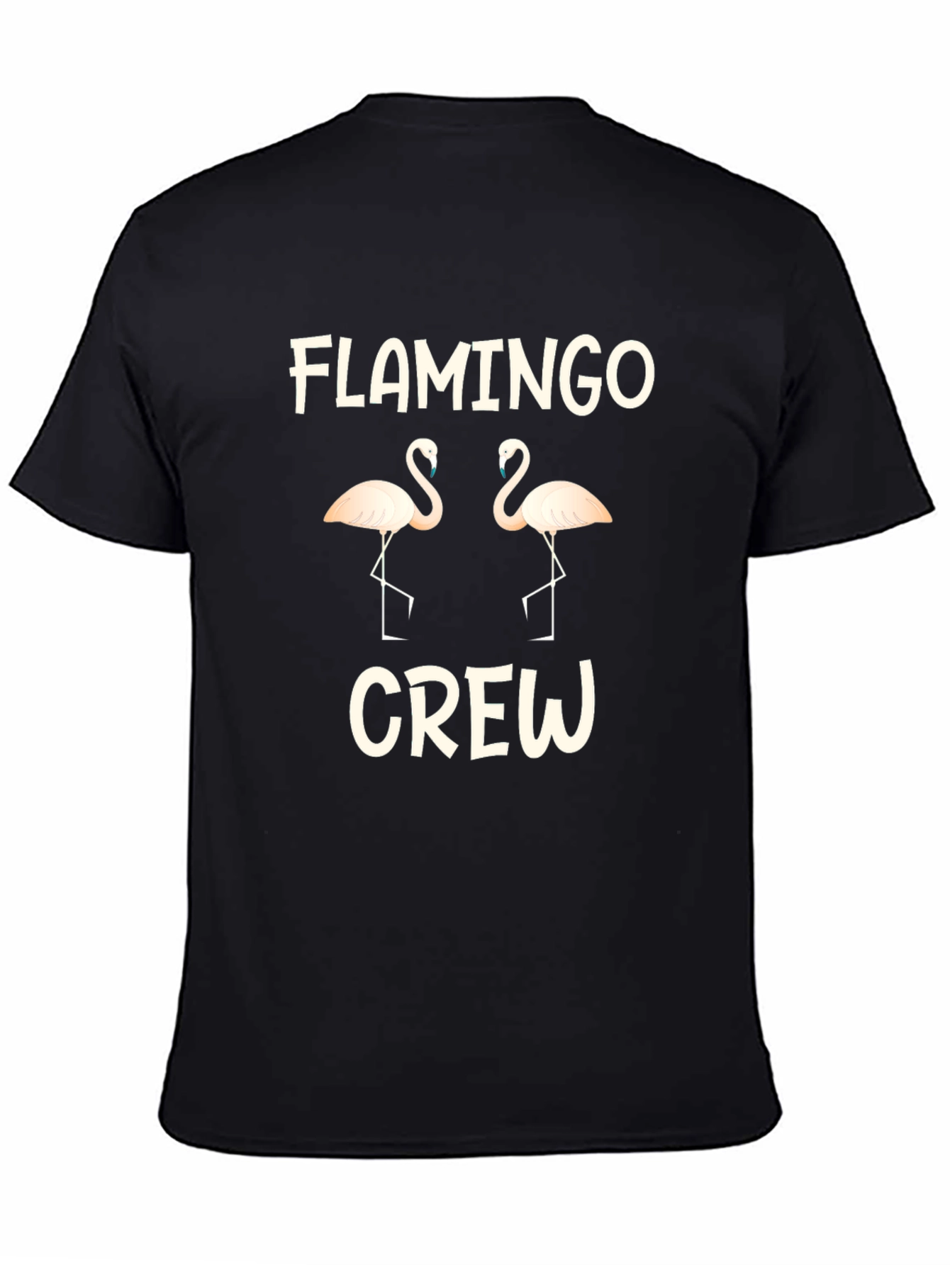 Flamingo Crew Black Graphic T-Shirt