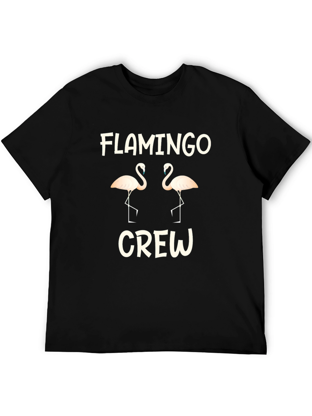 Flamingo Crew Black Graphic T-Shirt