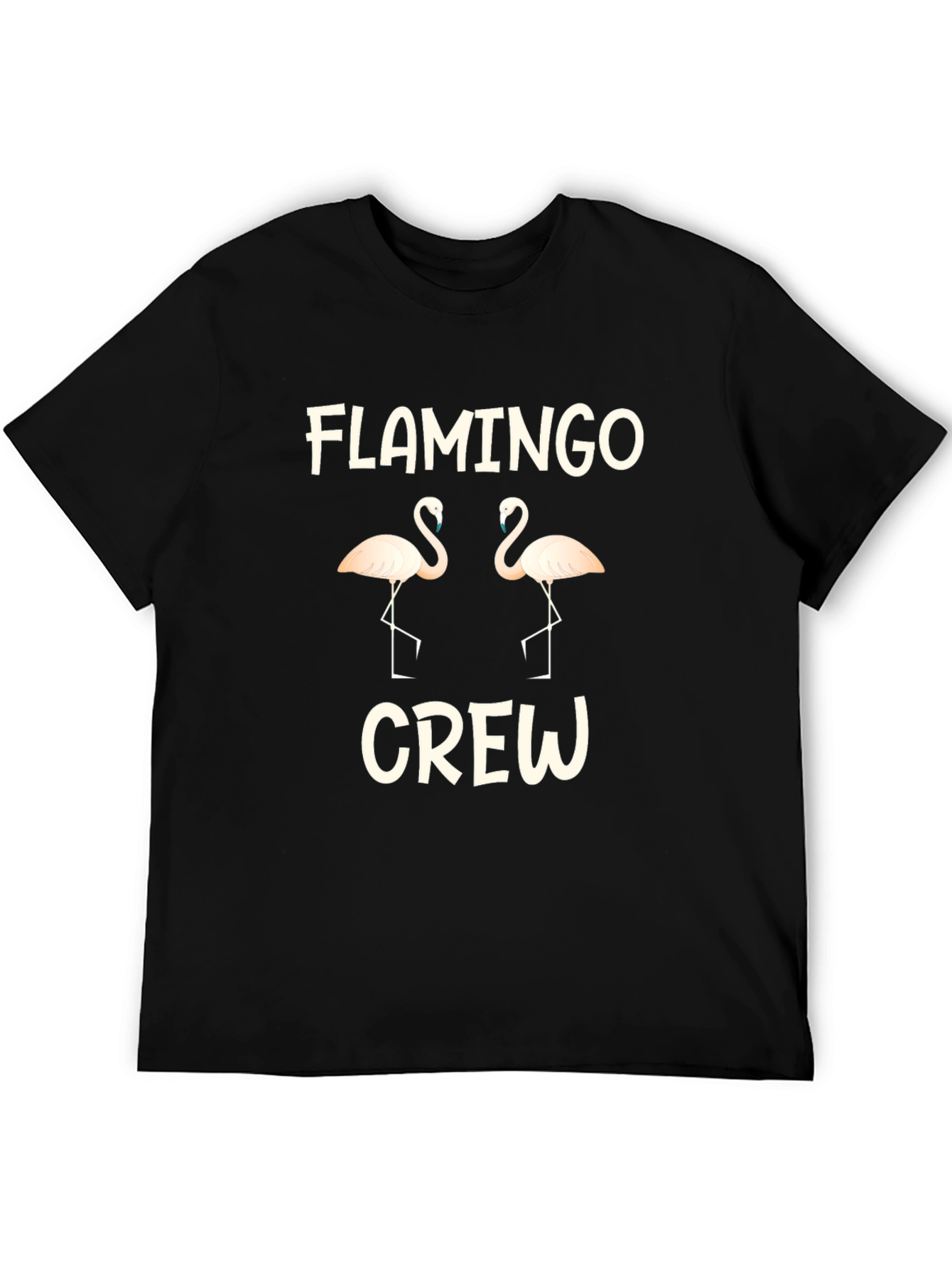 Flamingo Crew Black Graphic T-Shirt