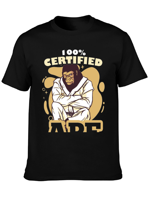 100% Certified Ape Jiu Jitsu Black T-Shirt