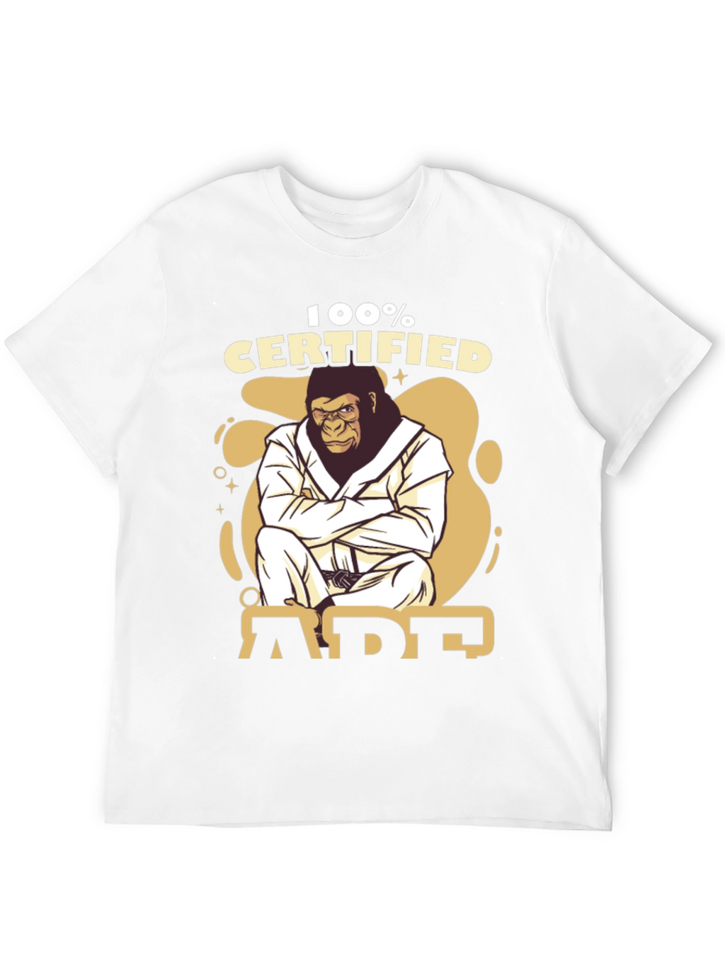 100% Certified Ape Jiu Jitsu Black T-Shirt