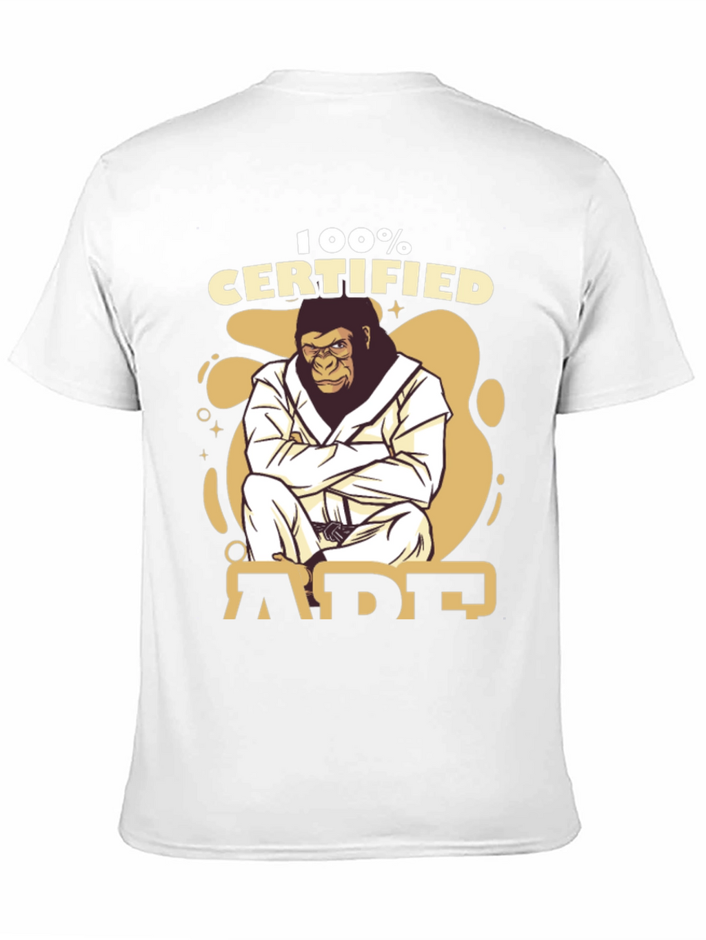 100% Certified Ape Jiu Jitsu Black T-Shirt