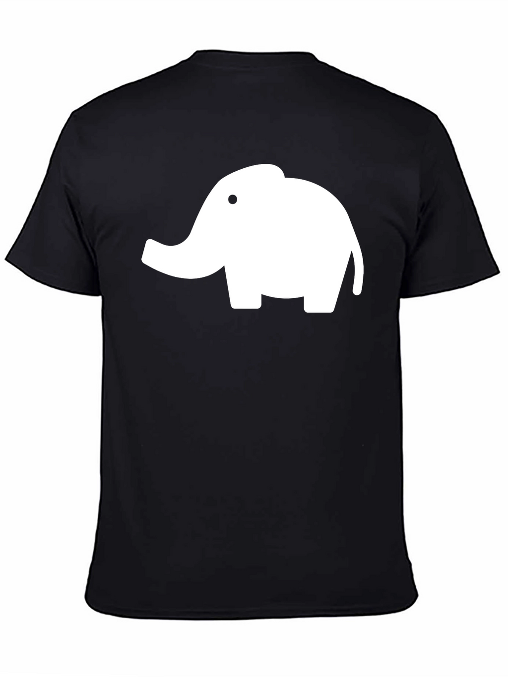 Elephant Graphic Tee - Black Cotton T-Shirt