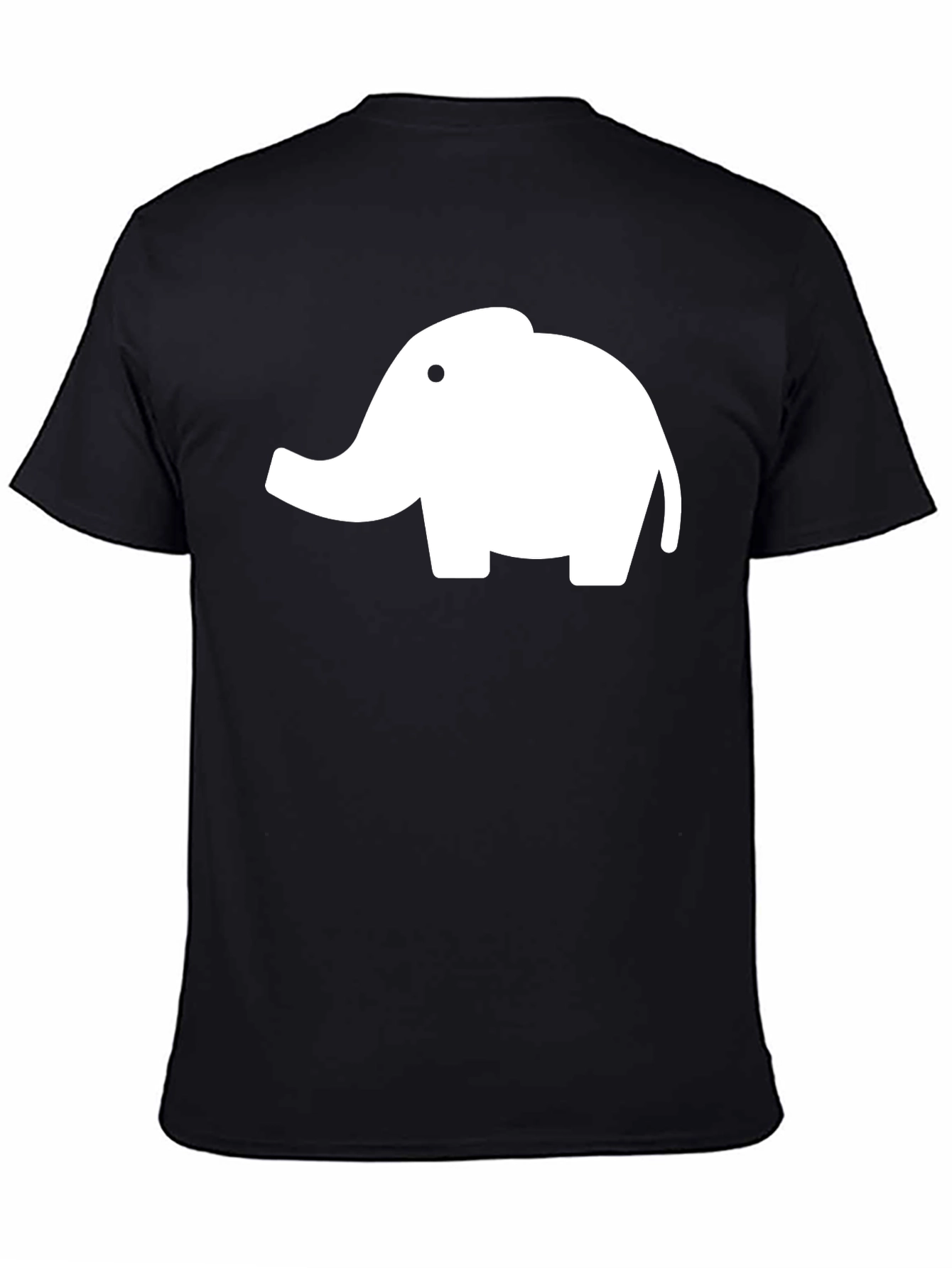 Elephant Graphic Tee - Black Cotton T-Shirt