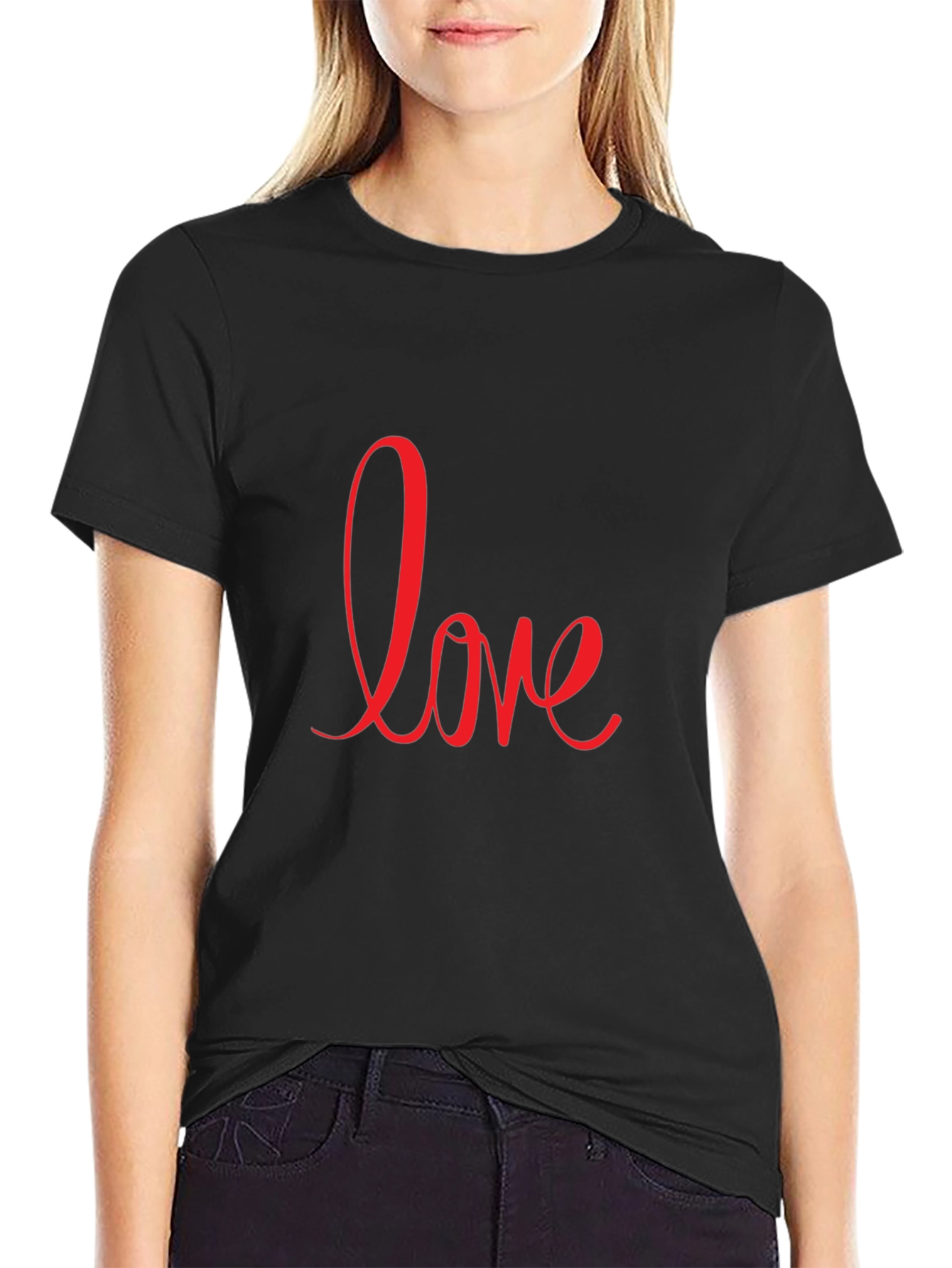 Love Graphic Black T-Shirt - Casual Style