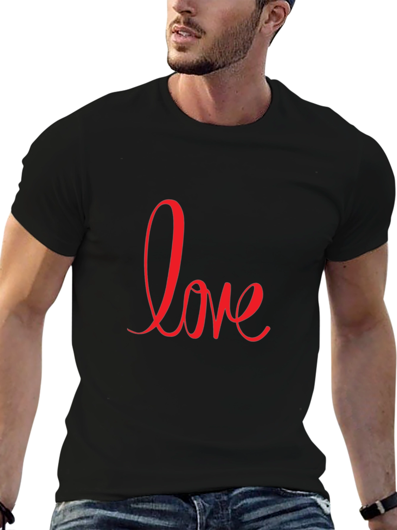 Love Graphic Black T-Shirt - Casual Style