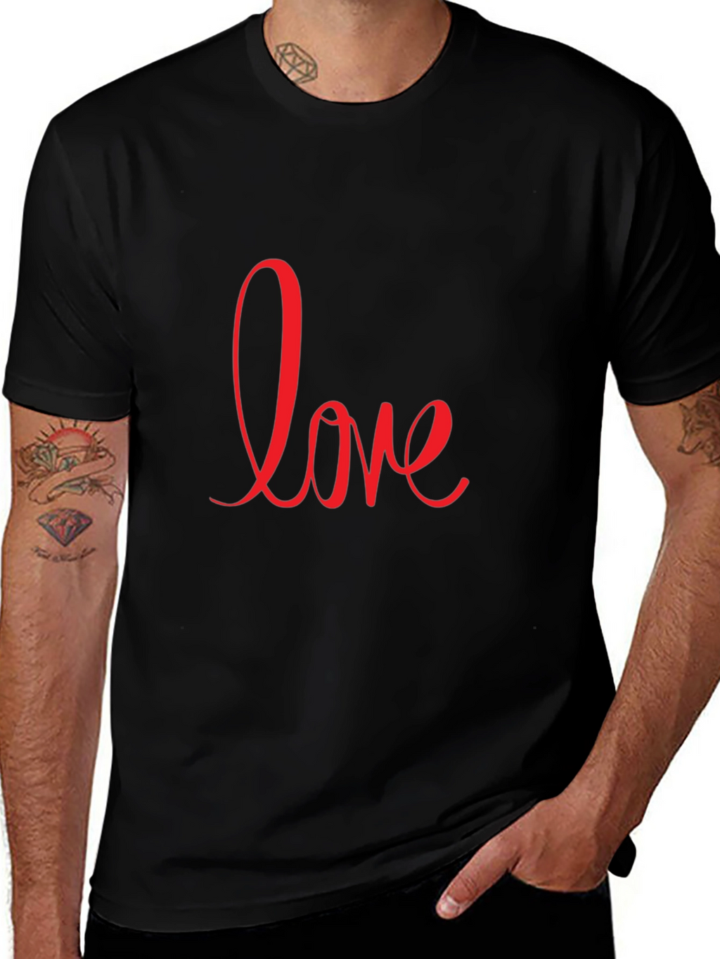 Love Graphic Black T-Shirt - Casual Style