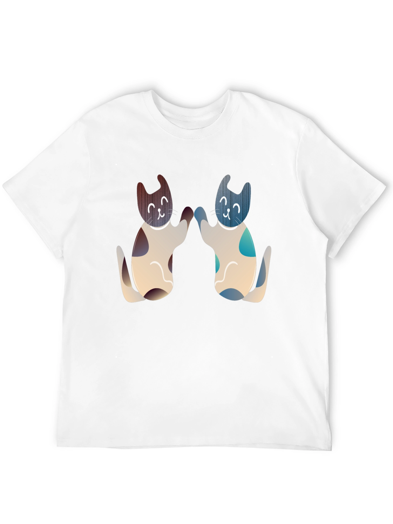 Cute Cats High Five Graphic Tee - Black
