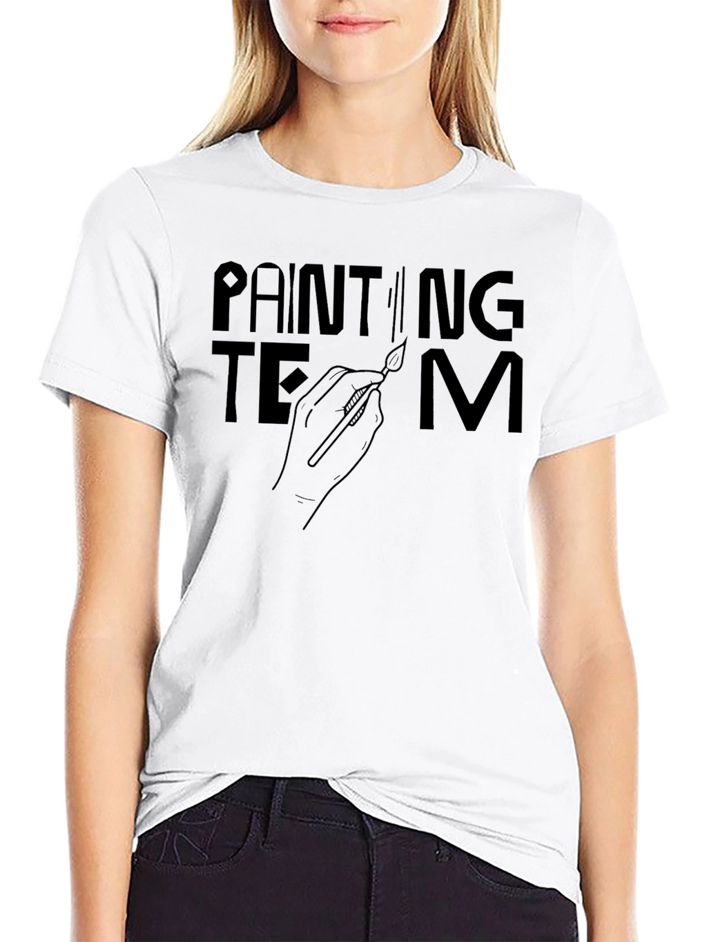 Painting Team Graphic Tee - Artistic Crew Shirt