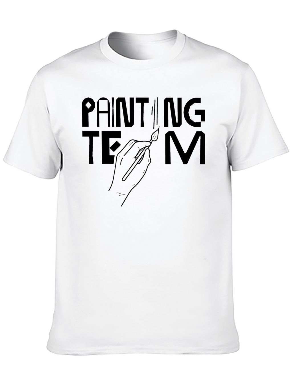 Painting Team Graphic Tee - Artistic Crew Shirt