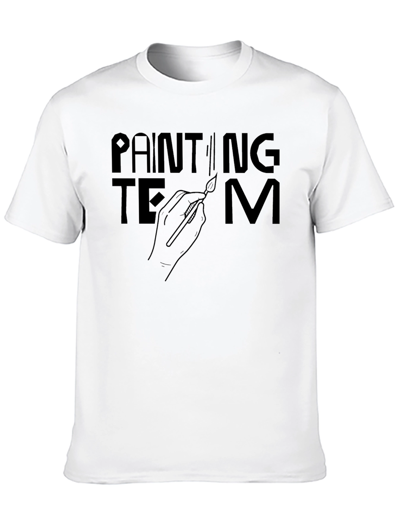 Painting Team Graphic Tee - Artistic Crew Shirt