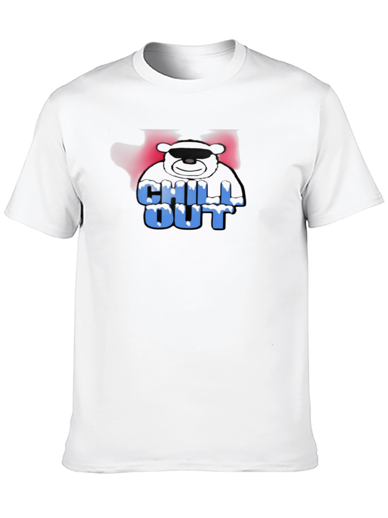 Chill Out Bear Graphic Black T-Shirt