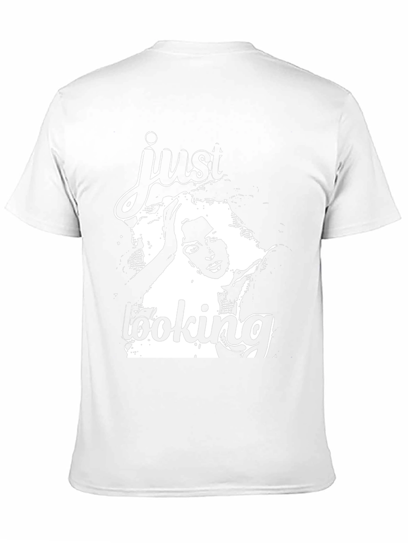 Just Looking Graphic Print Black T-Shirt