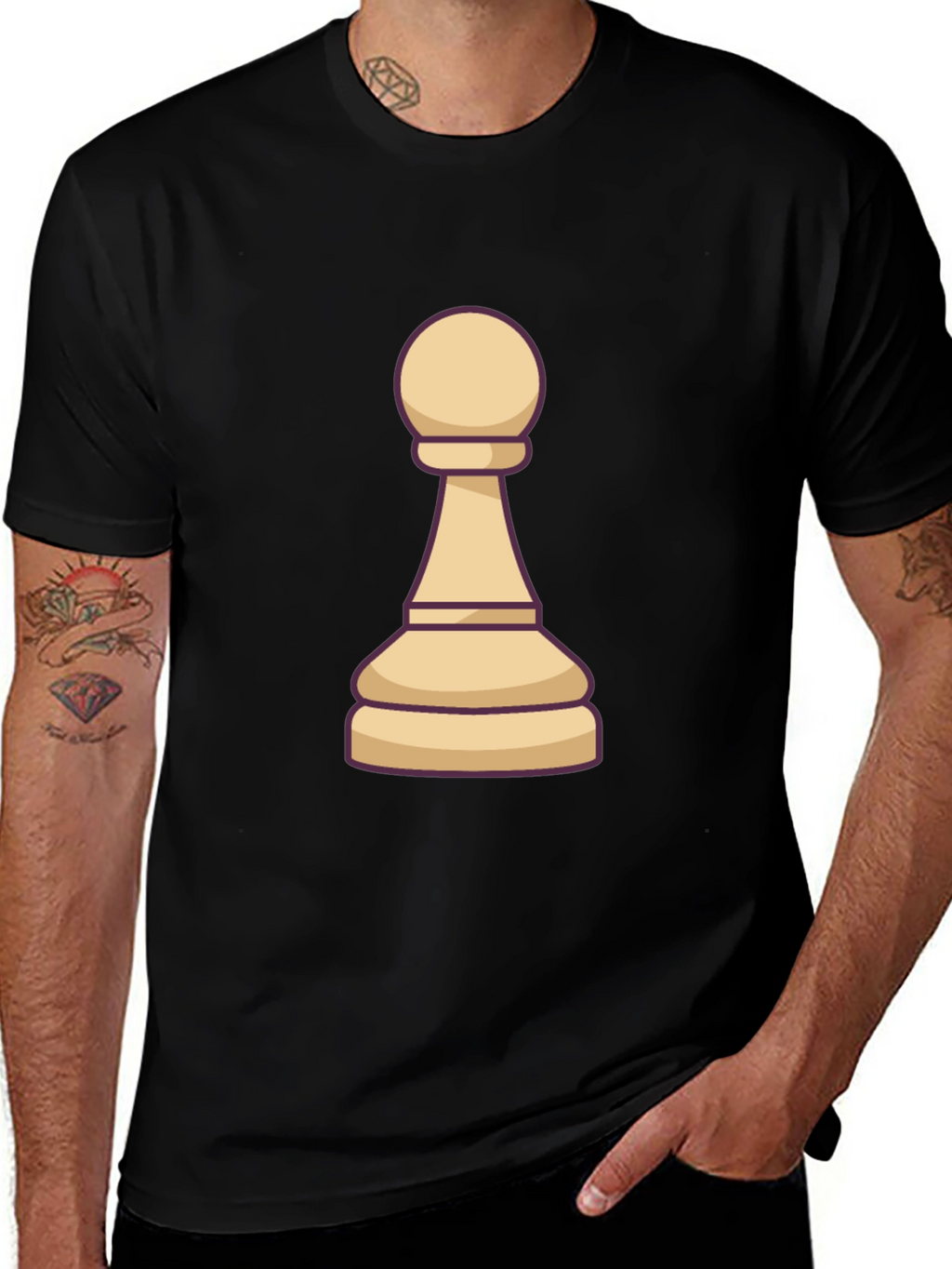 Pawn Graphic Tee - Chess Piece T-Shirt